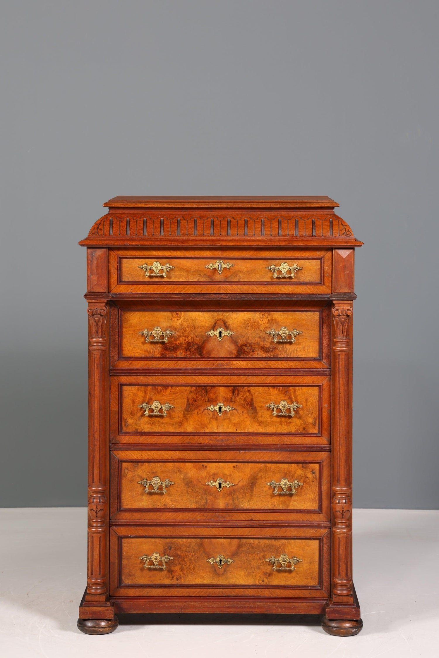 Traumhaftes Gründerzeit Vertiko Jugendstil Schrank Antik Highboard Kommode