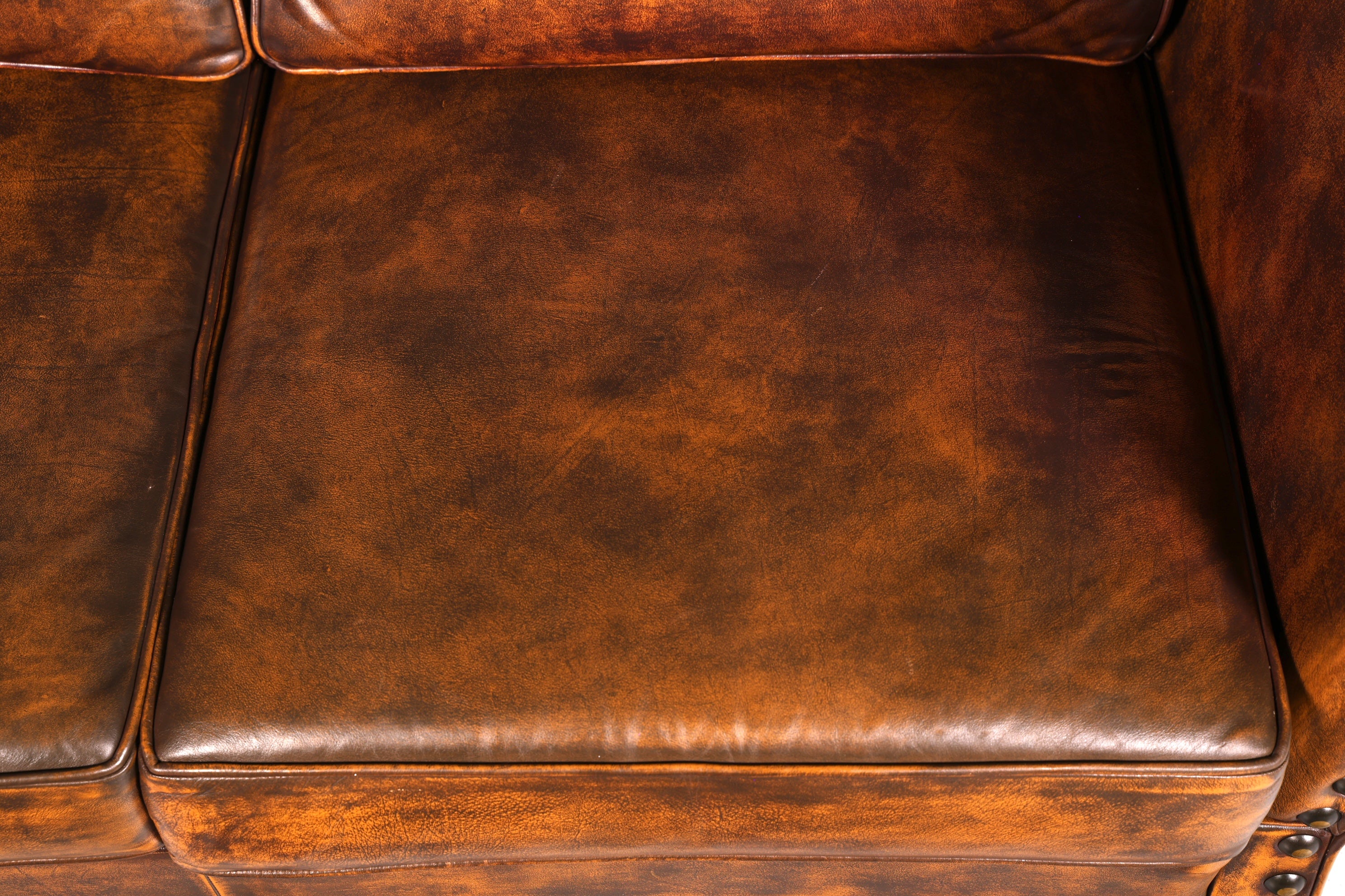 Wunderschönes Englisches Sofa im Knole Stil echt Leder Couch Englisch Polstersofa Antik Stil