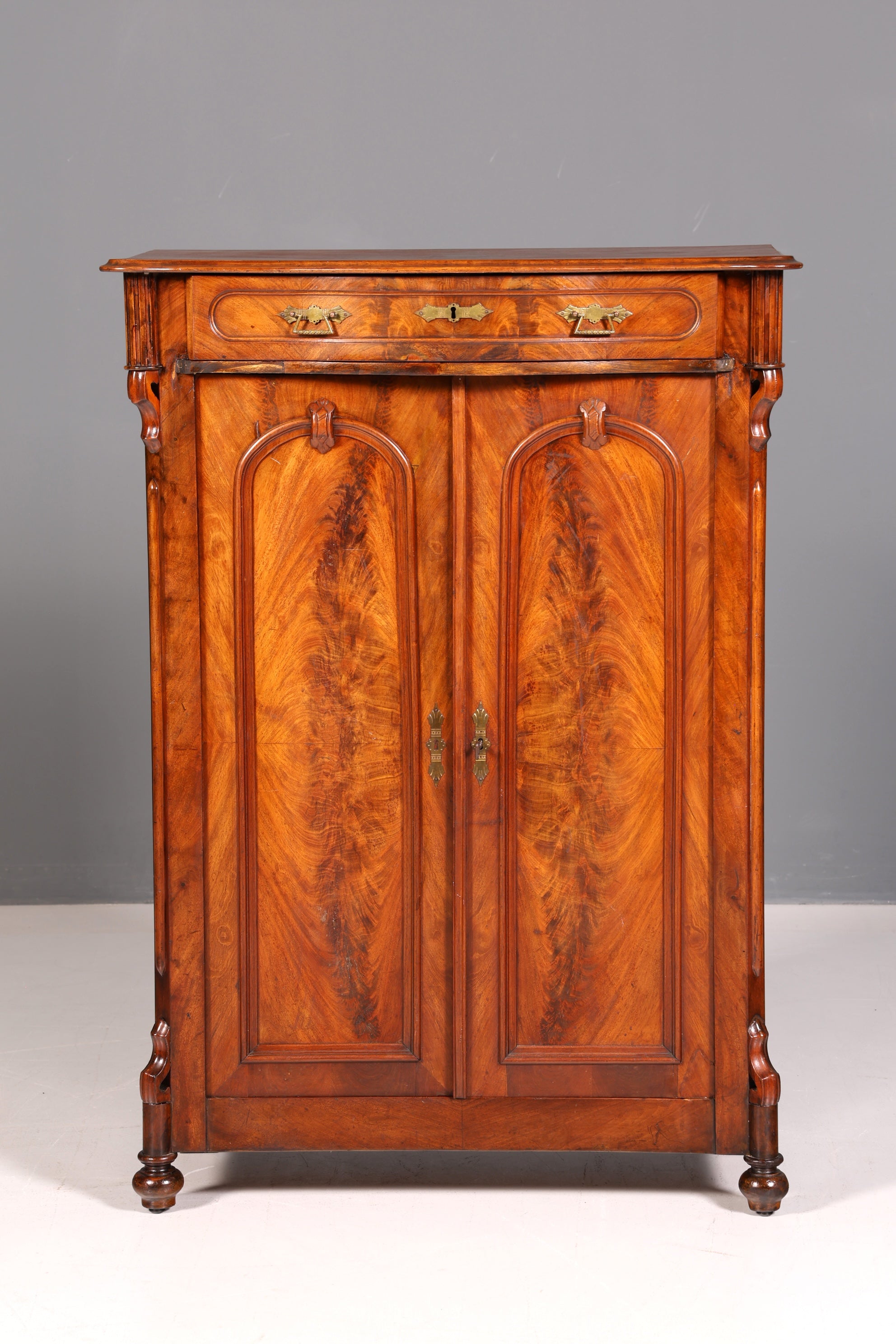 Wunderschöner Louis Philippe Schrank Gründerzeit Vertiko Highboard Antik um 1880
