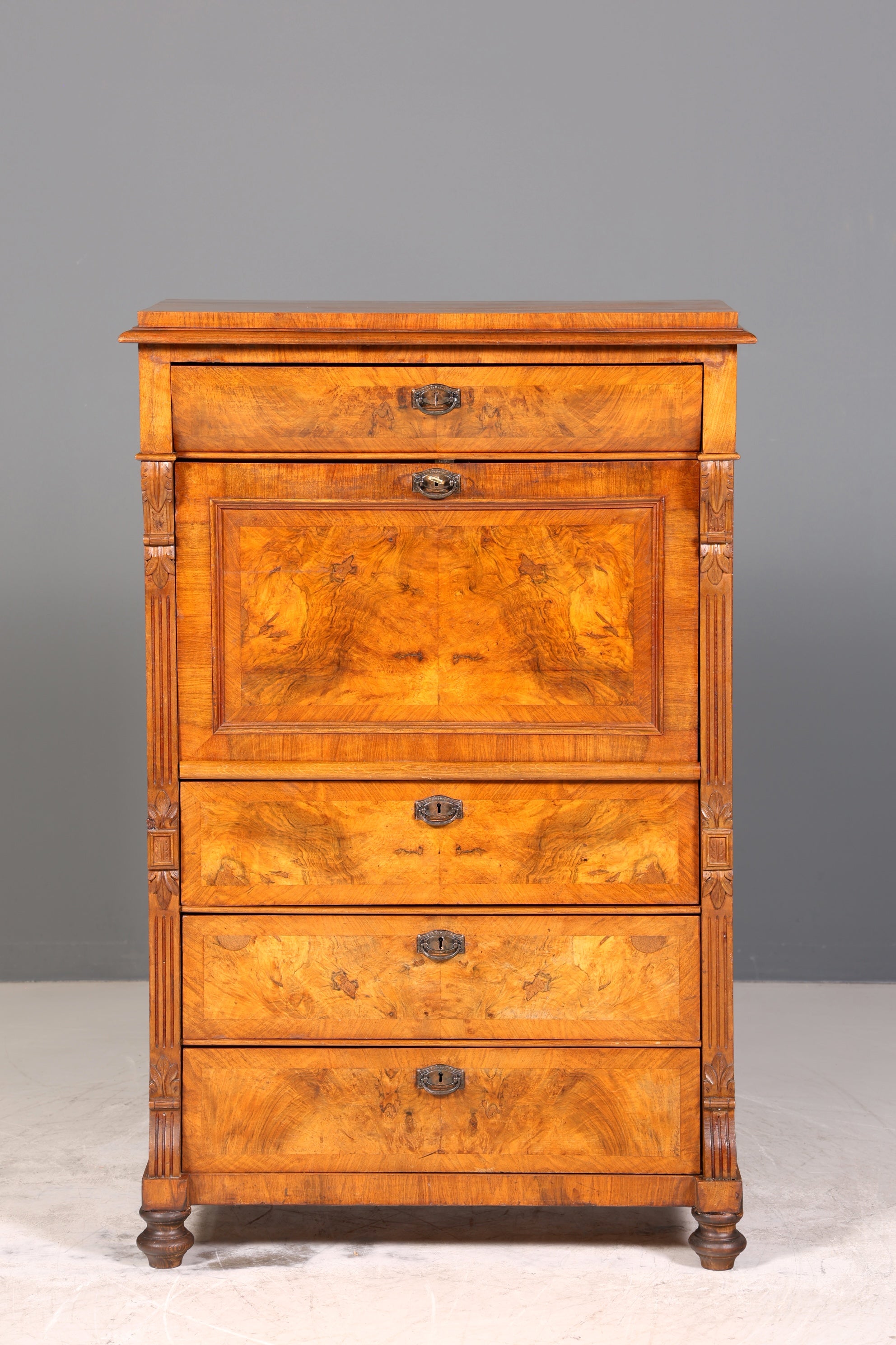 Traumhafter Gründerzeit Sekretär Vertiko Highboard Louis Philippe Kommode Sekretär Schrank um 1880