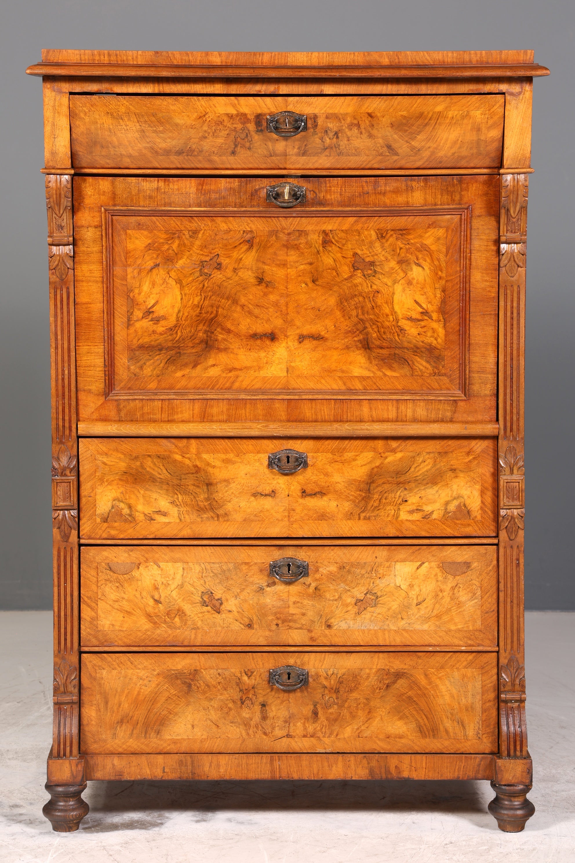 Traumhafter Gründerzeit Sekretär Vertiko Highboard Louis Philippe Kommode Sekretär Schrank um 1880