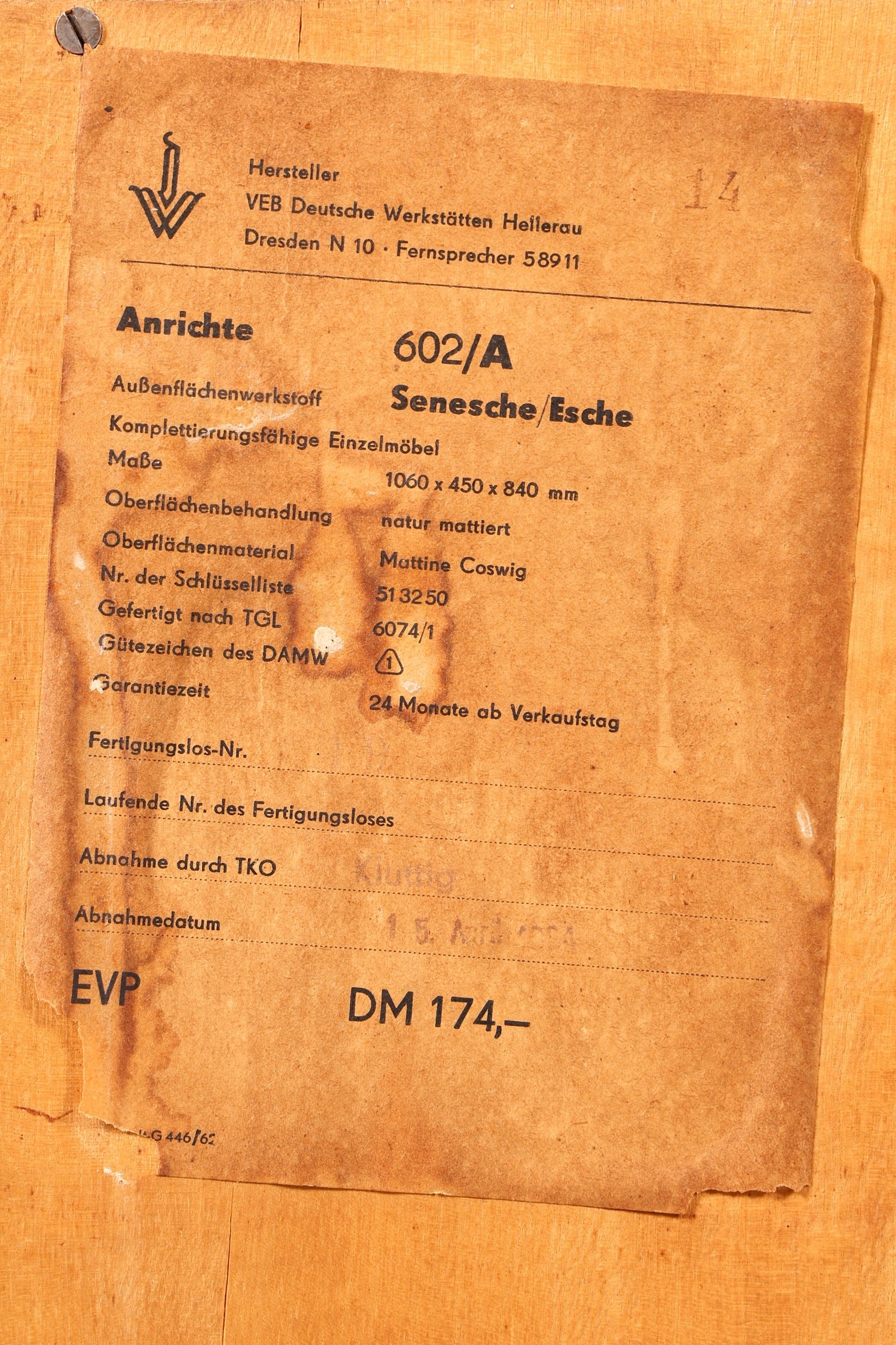 Wunderschöne Hellerau Kommode Franz Ehrlich 602 Mid Century Schrank Flurkommode