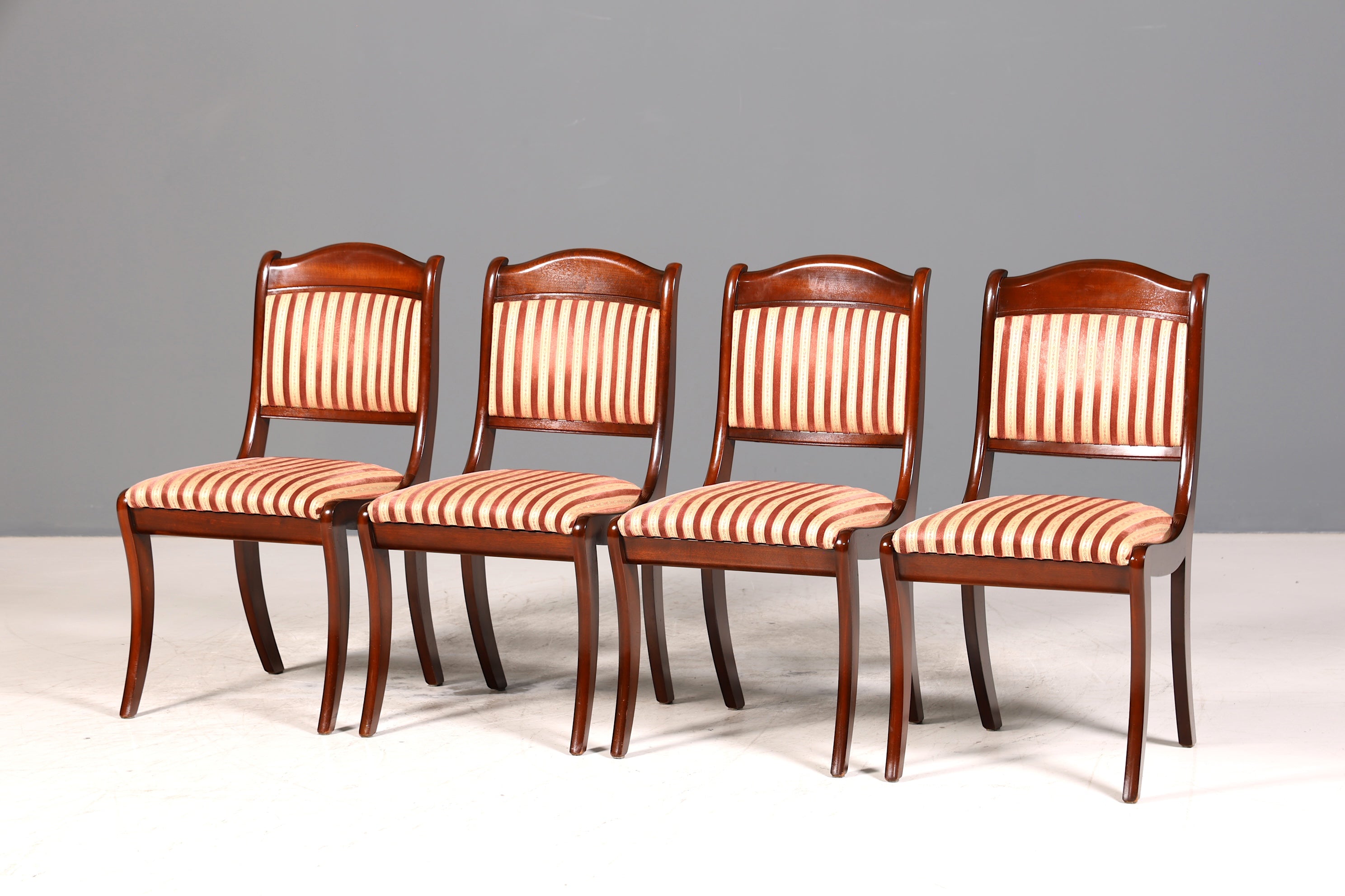 4x Wunderschöne Original Heldense Stühle Biedermeier Stil Englisch Stuhlset Antik Stil Küchenstühle