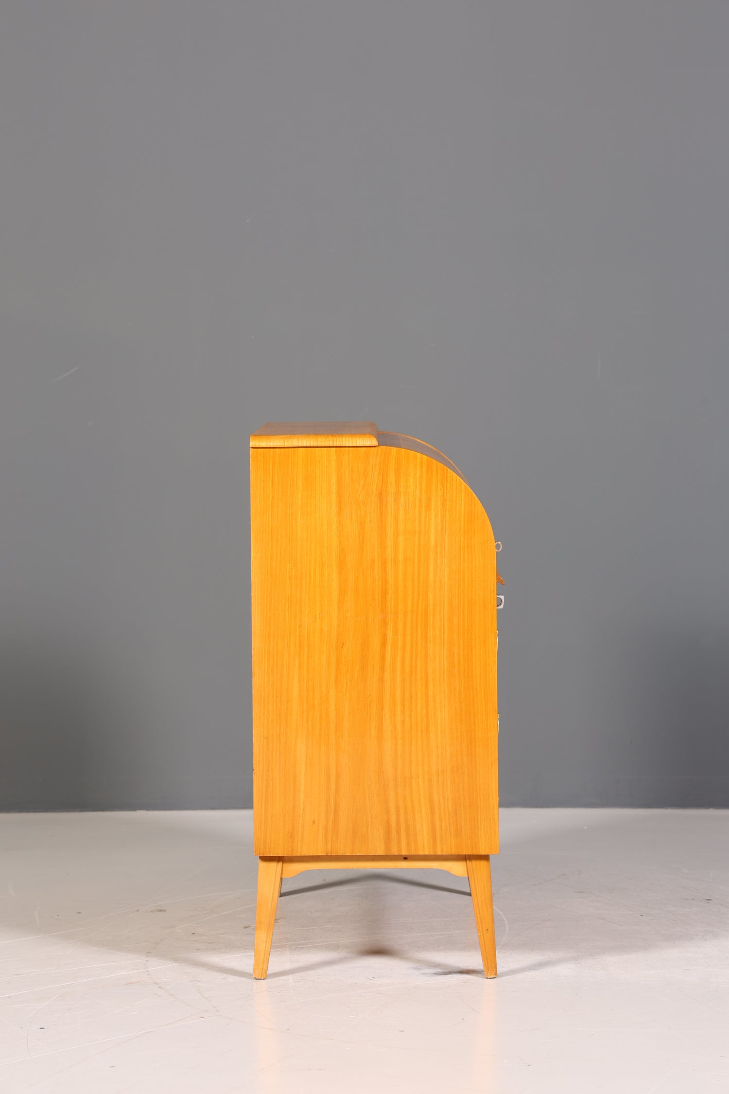 Traumhafter Mid Century Rollladen Sekretär echt Holz Büro Schrank Vintage Schreibkommode