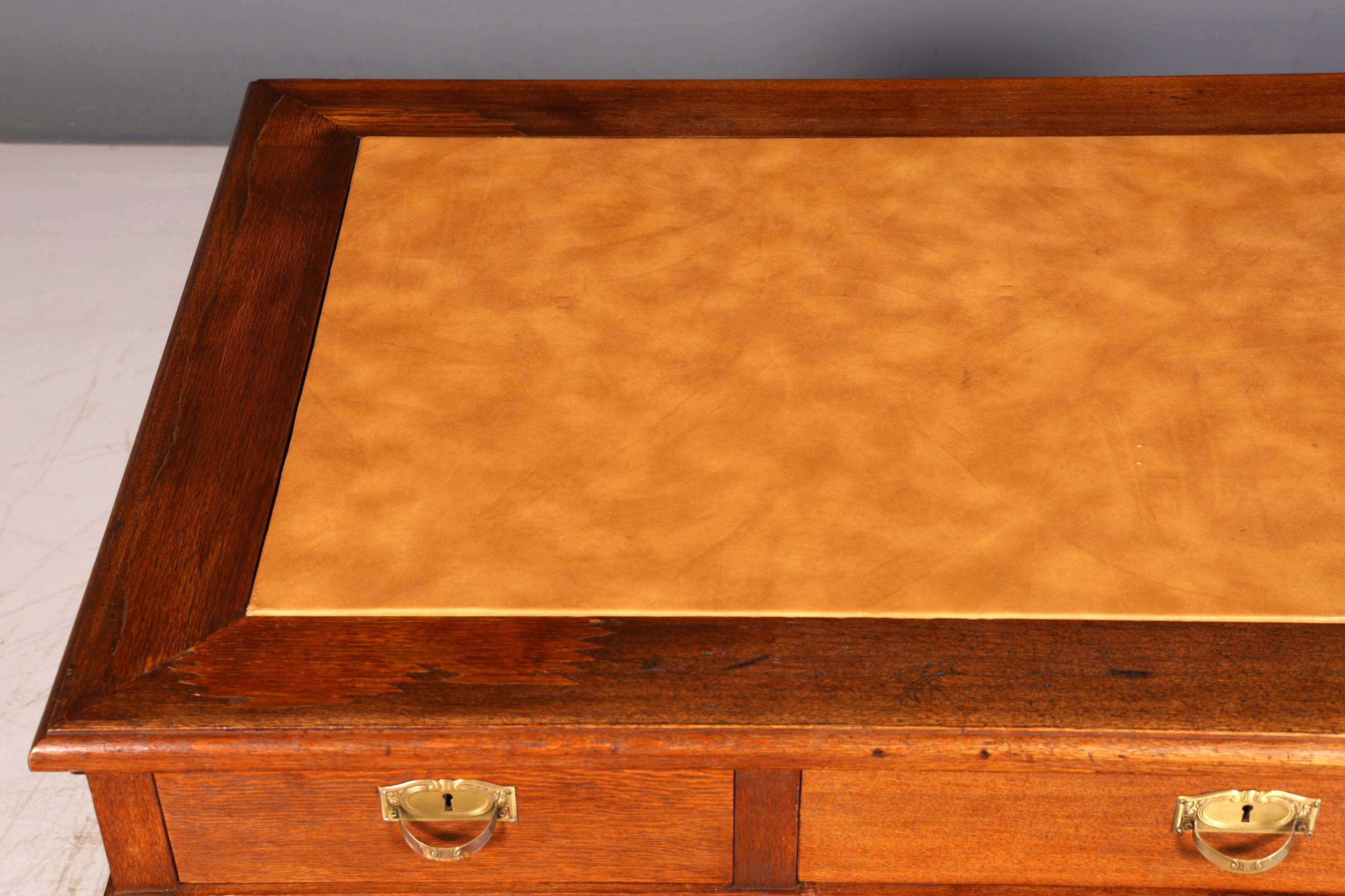 Traumhafter Jugendstil Schreibtisch Eiche Gründerzeit Bürotisch Echt Holz Desk Office Table Antik Vintage