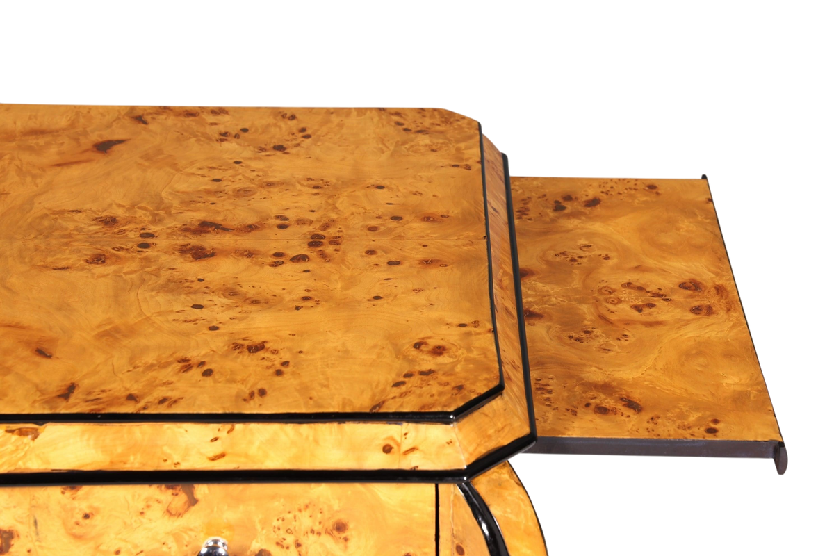 Wunderschöner Art Deco Stil Schreibtisch Bürotisch Antik Stil Birke Office Desk