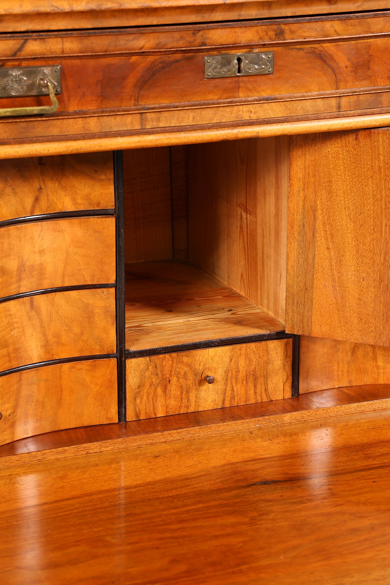 Stilvoller Gründerzeit Sekretär Vertiko Highboard Louis Philippe Vertiko Kommode um 1880