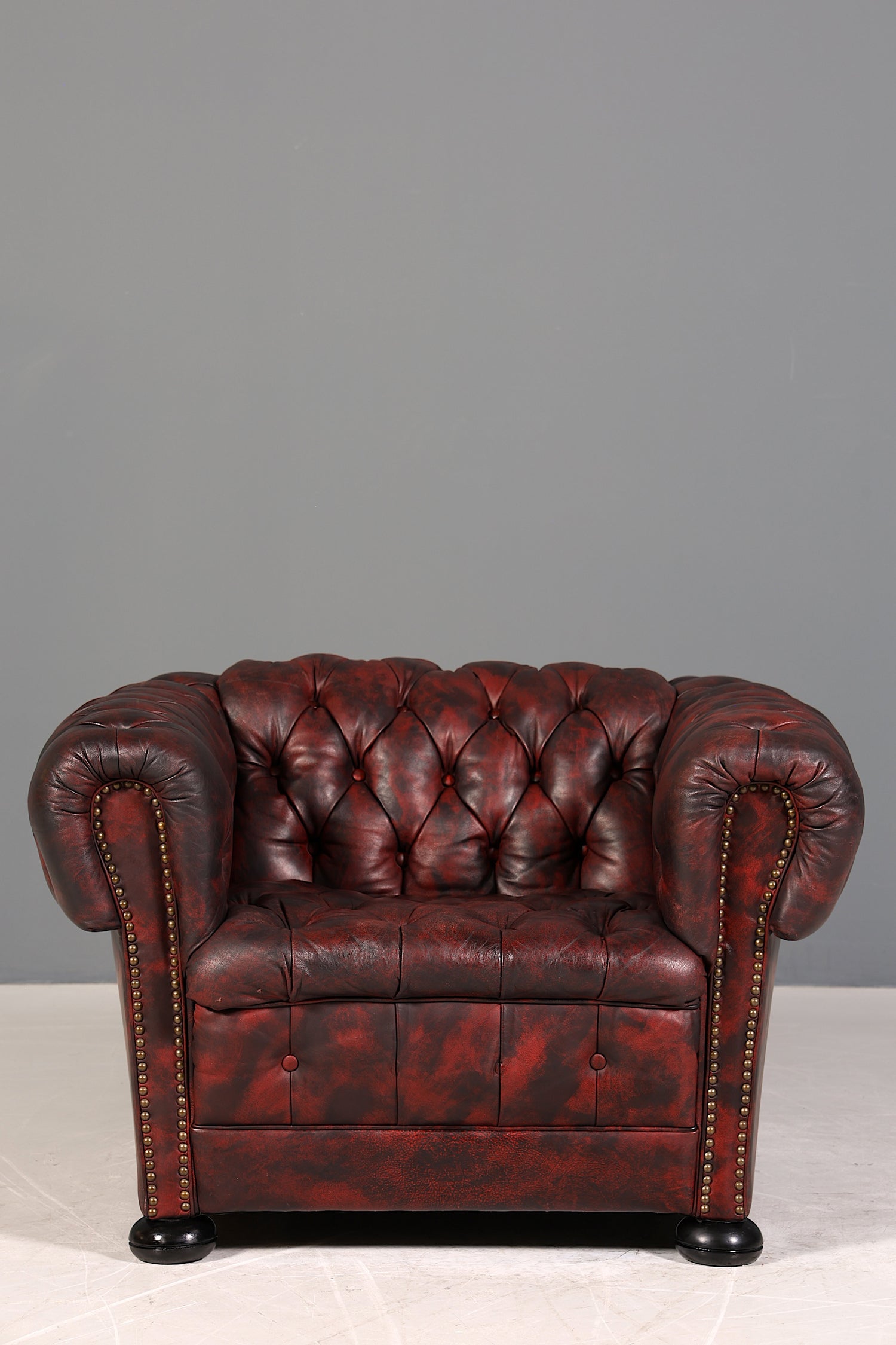 Wunderschöner Original Chesterfield Sessel Englisch Leder Armlehnsessel Herrensessel 2 von 2