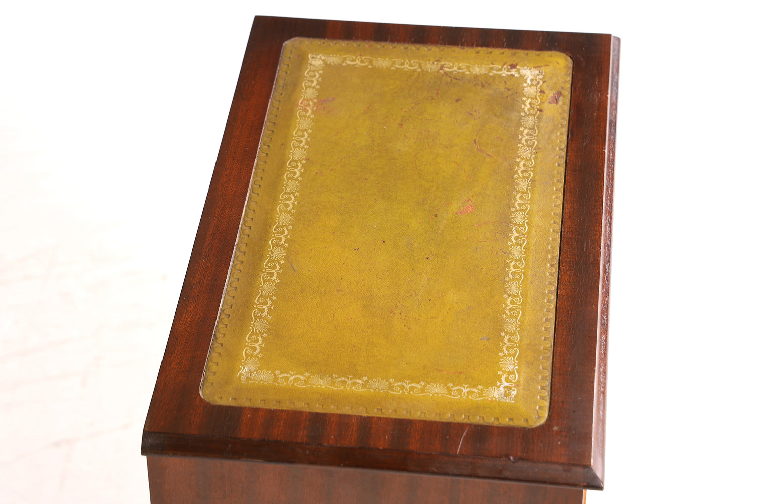 Wunderschönes Englisches Regal Englisch Bücherregal Kommode echt Lederauflage Ablagetisch Nachttisch