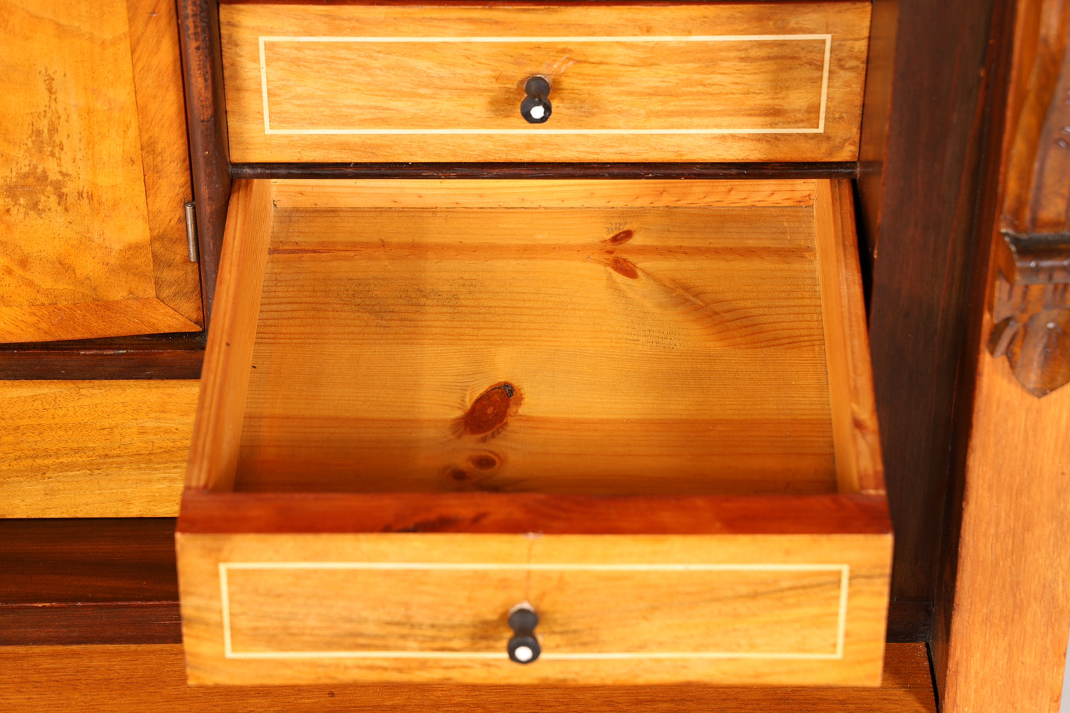 Edler Gründerzeit Sekretär Vertiko Highboard Louis Philippe Kommode Sekretär Schrank um 1880