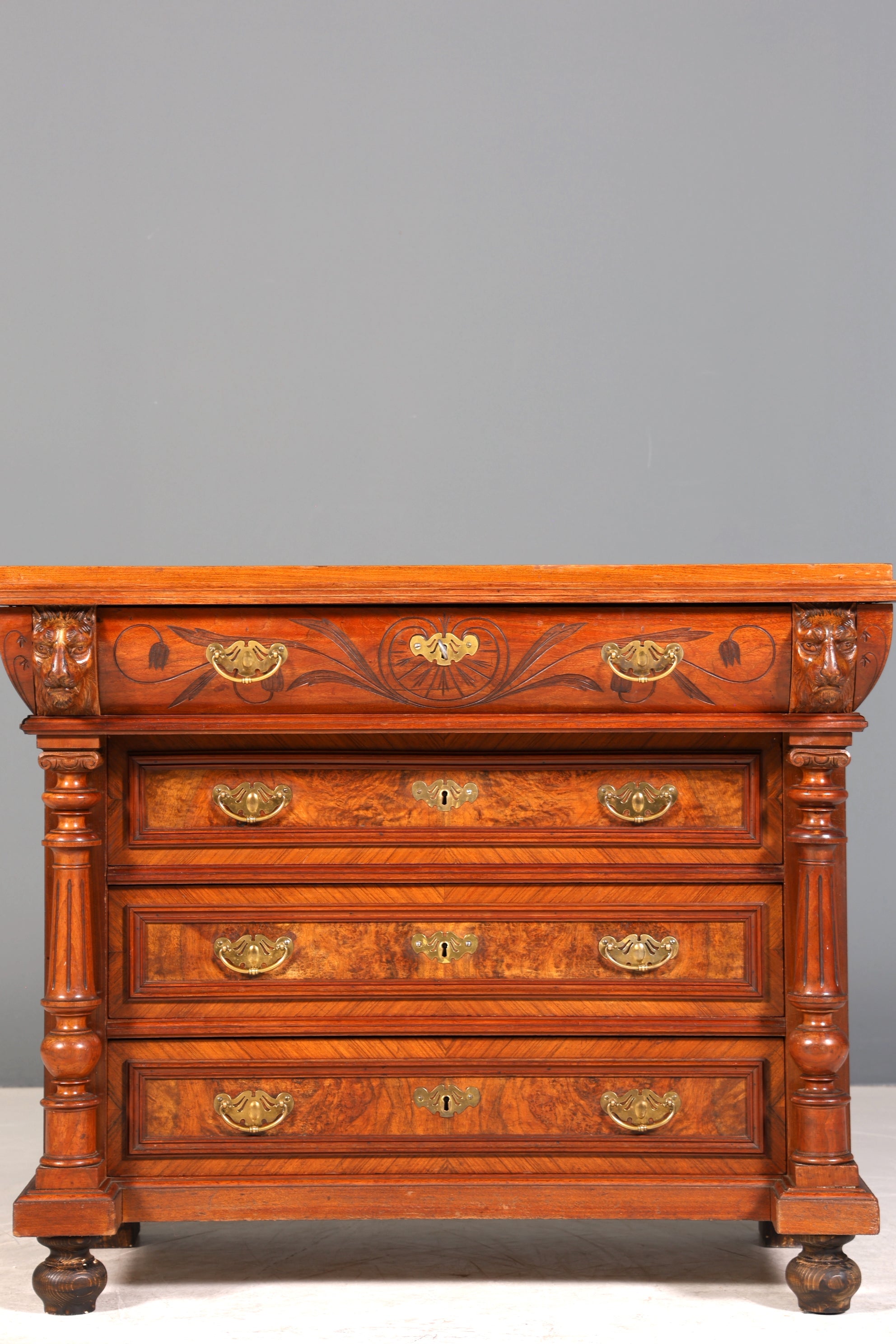Stilvolle Gründerzeit Kommode Jugendstil Antik Sideboard Schubladenkommode