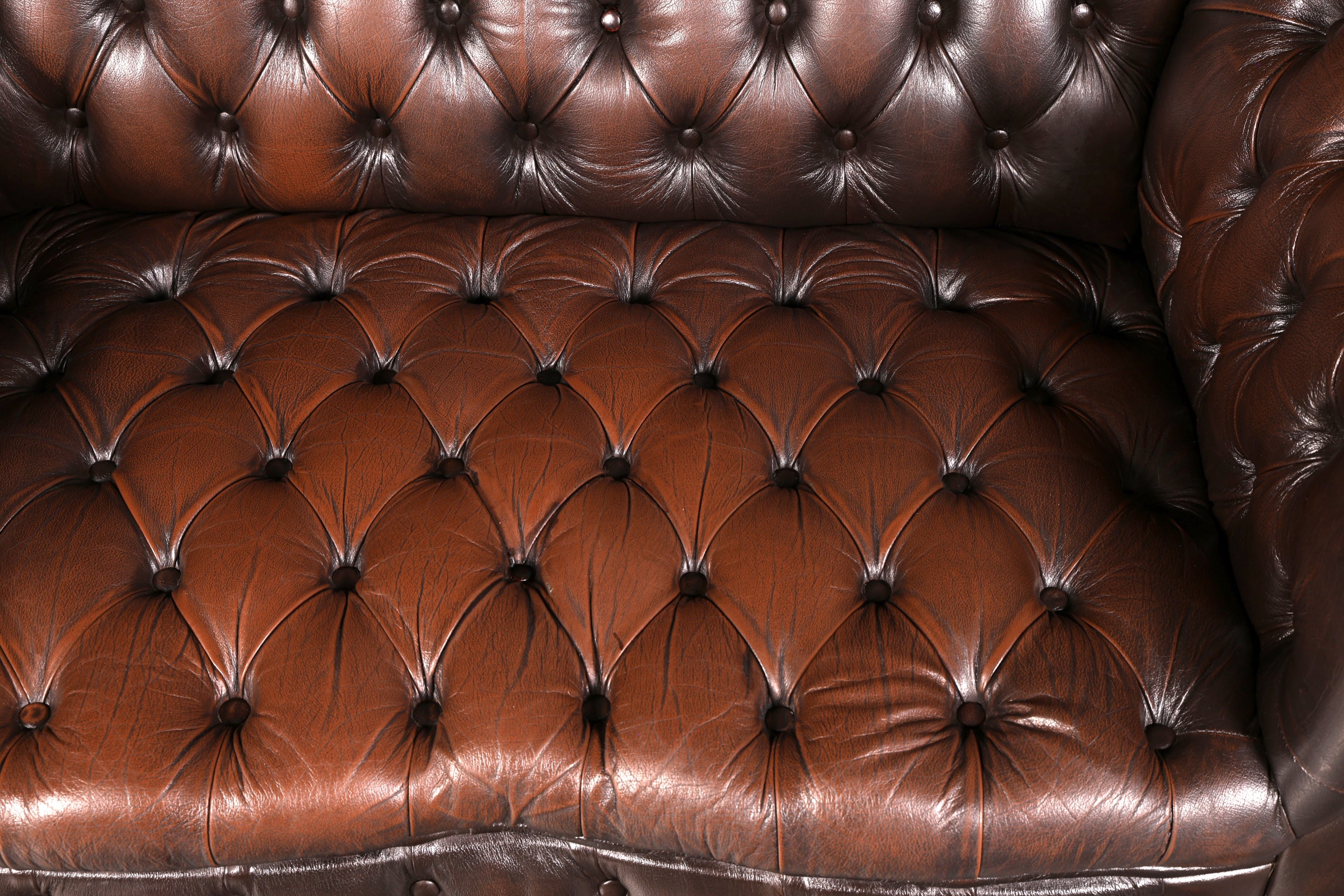 Wunderschönes Original Chesterfield 2er Sofa Englisch Herrenzimmer echt Leder 2- Sitzer Couch