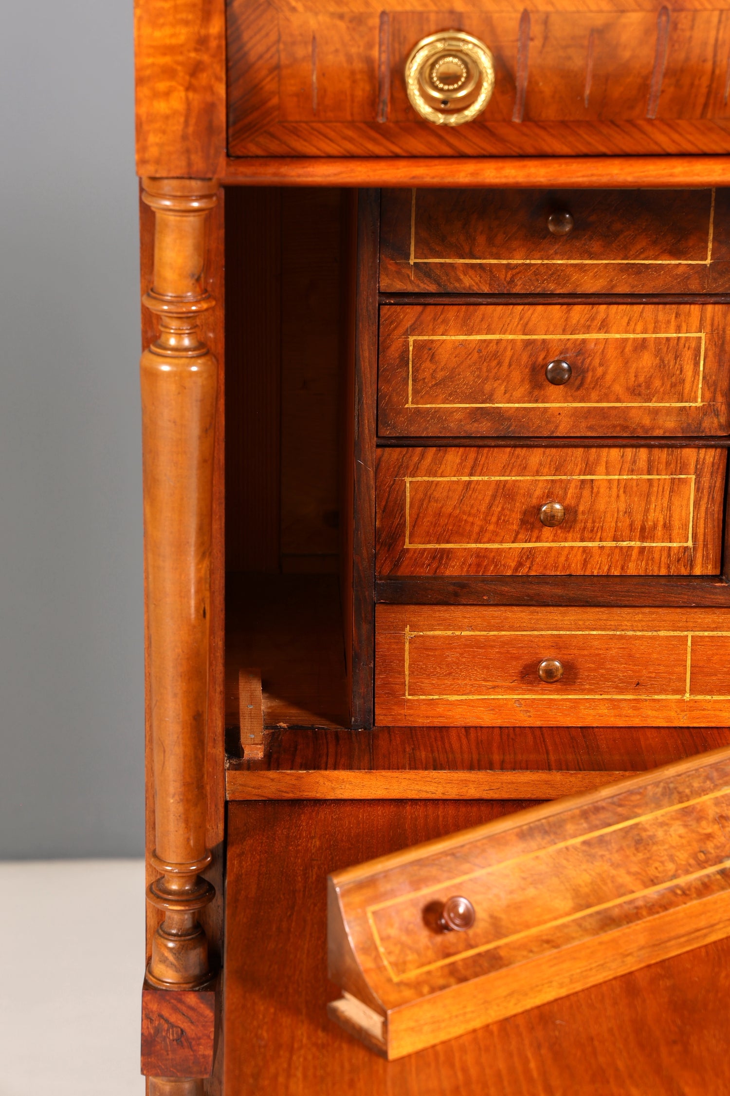 Edler Gründerzeit Sekretär Vertiko Highboard Jugendstil Kommode Schrank um 1880