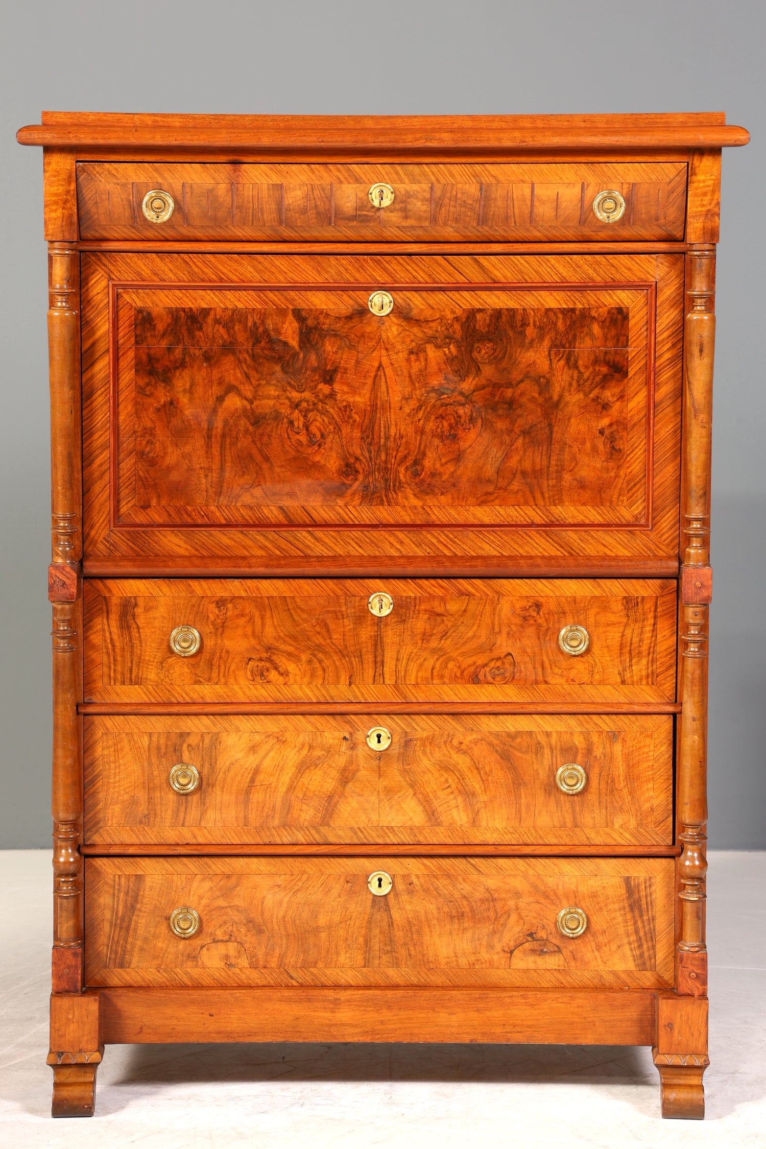 Edler Gründerzeit Sekretär Vertiko Highboard Jugendstil Kommode Schrank um 1880