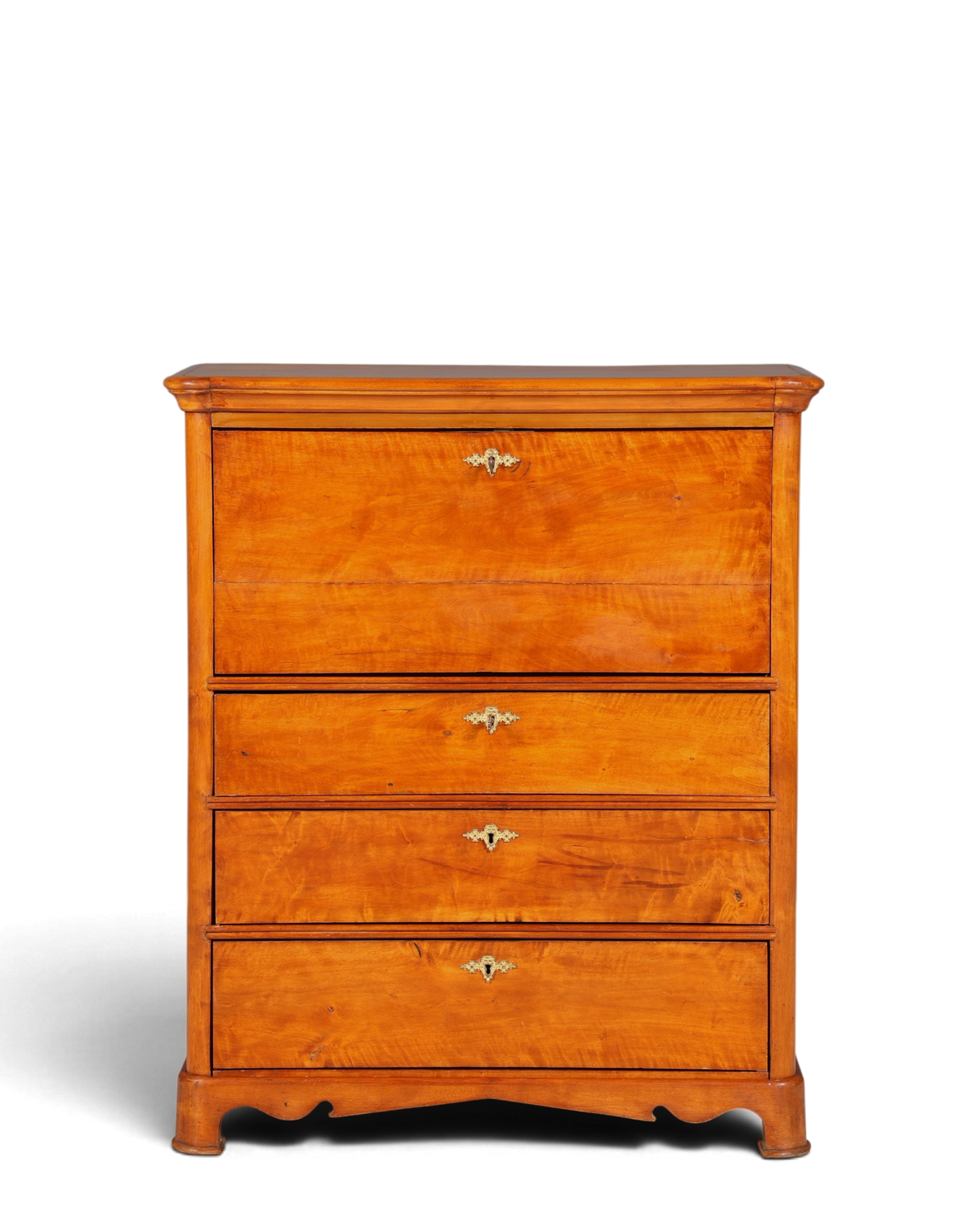 Stilvoller Biedermeier Sekretär Vertiko Louis Philippe Kommode Schubladenkommode