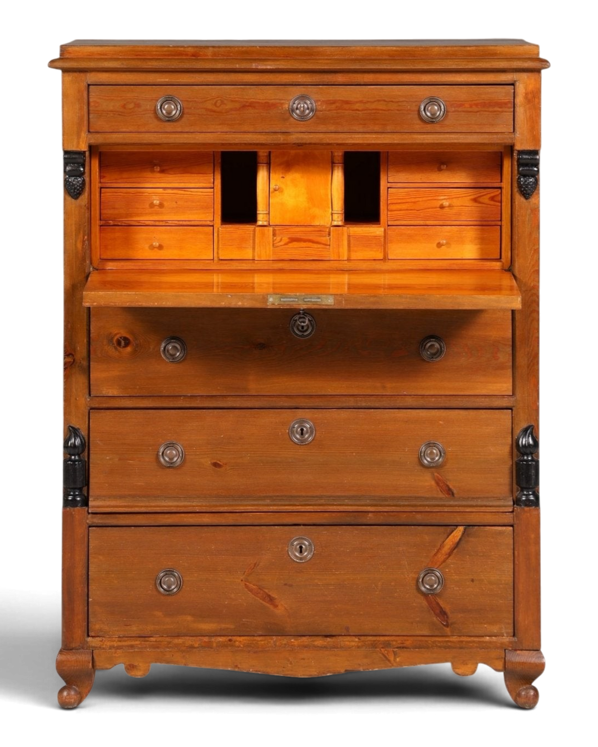 Wunderschöner Antik Sekretär um 1900 Vertiko Weichholz Kommode Landhaus Schreibkommode