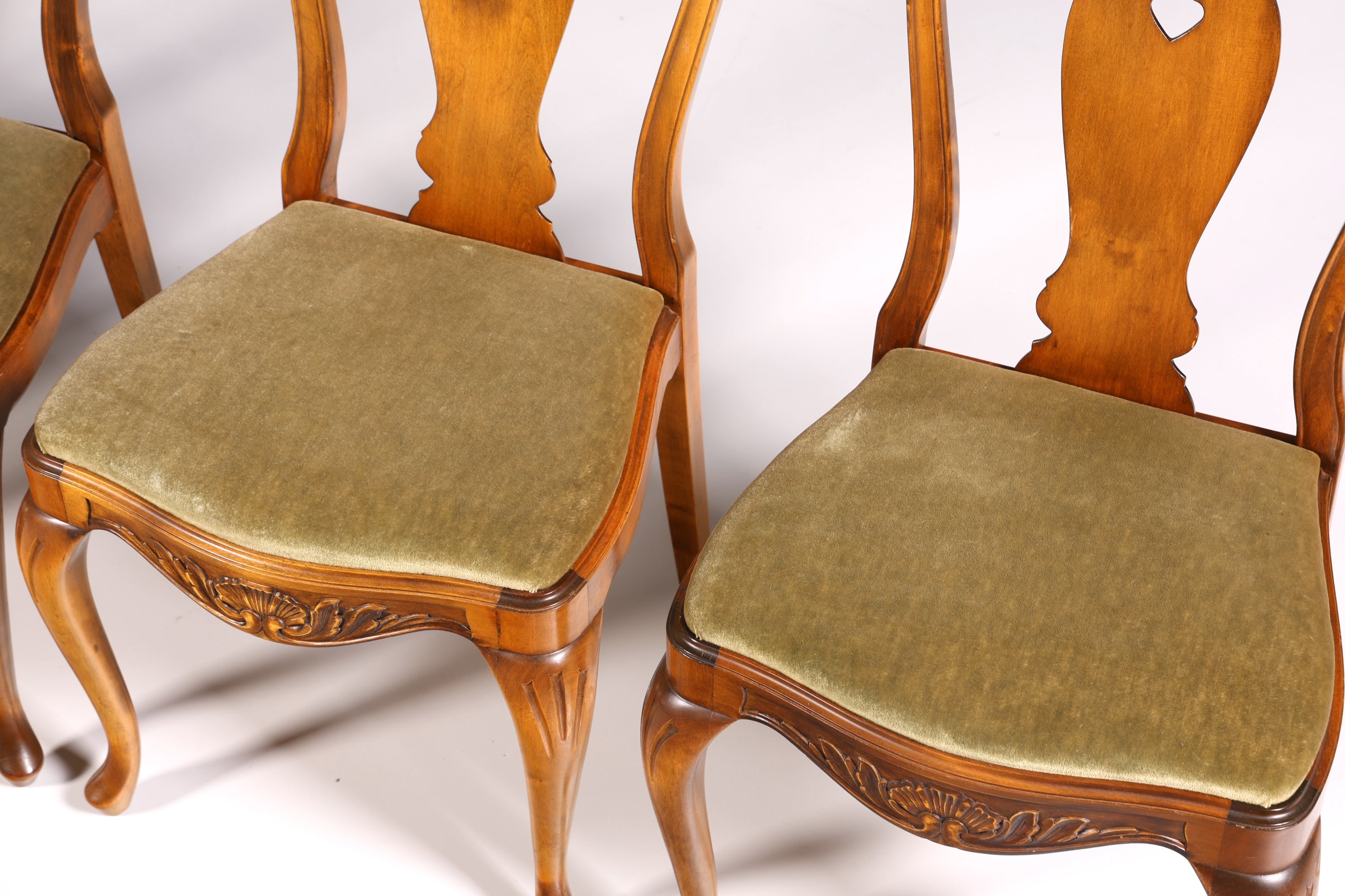 6x Wunderschöne Chippendale Stühle Barock Stil Stuhlset Polsterstuhl Set Küchenstühle Esszimmer Stühle