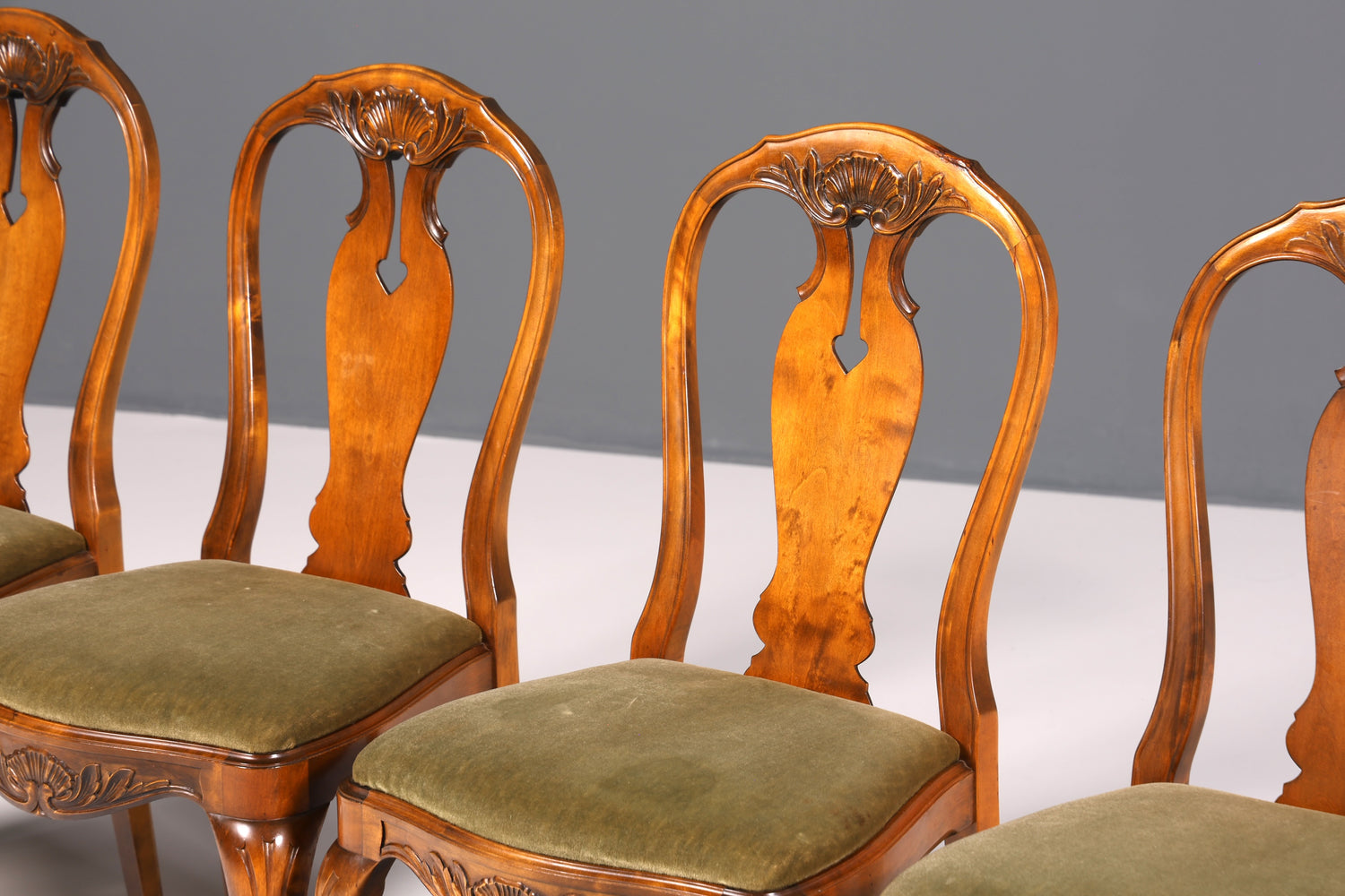 6x Wunderschöne Chippendale Stühle Barock Stil Stuhlset Polsterstuhl Set Küchenstühle Esszimmer Stühle