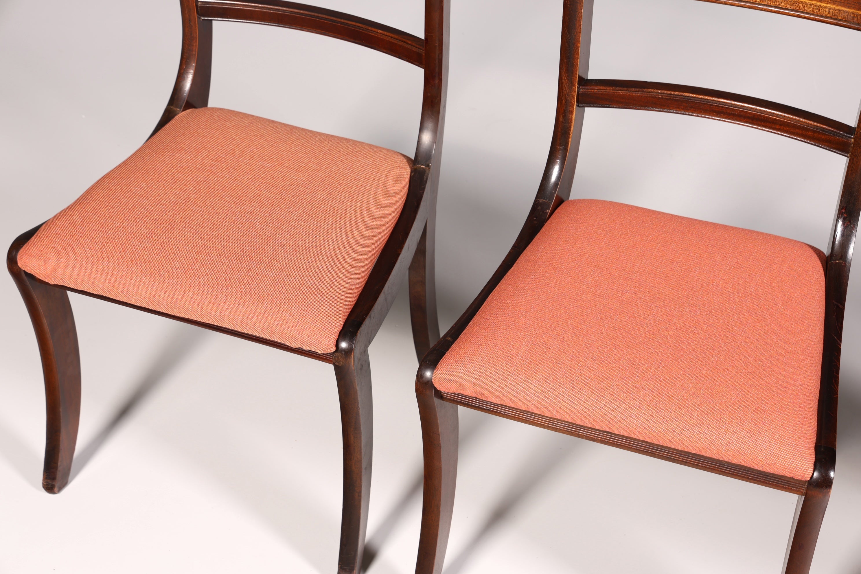 4x Edle Englische Stühle Englisch Dining Chairs Mahagoni Küchenstühle Stuhlset