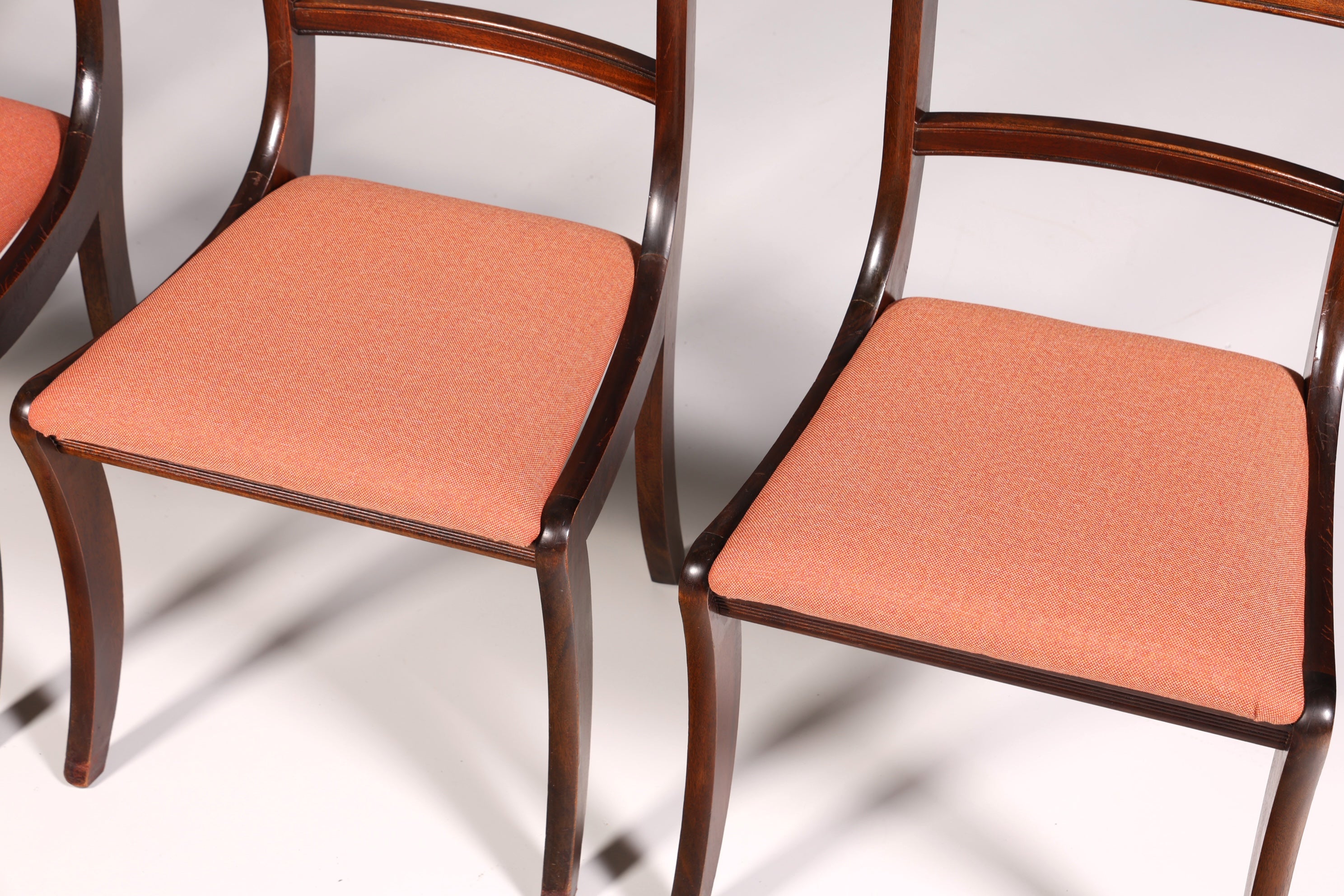 4x Edle Englische Stühle Englisch Dining Chairs Mahagoni Küchenstühle Stuhlset