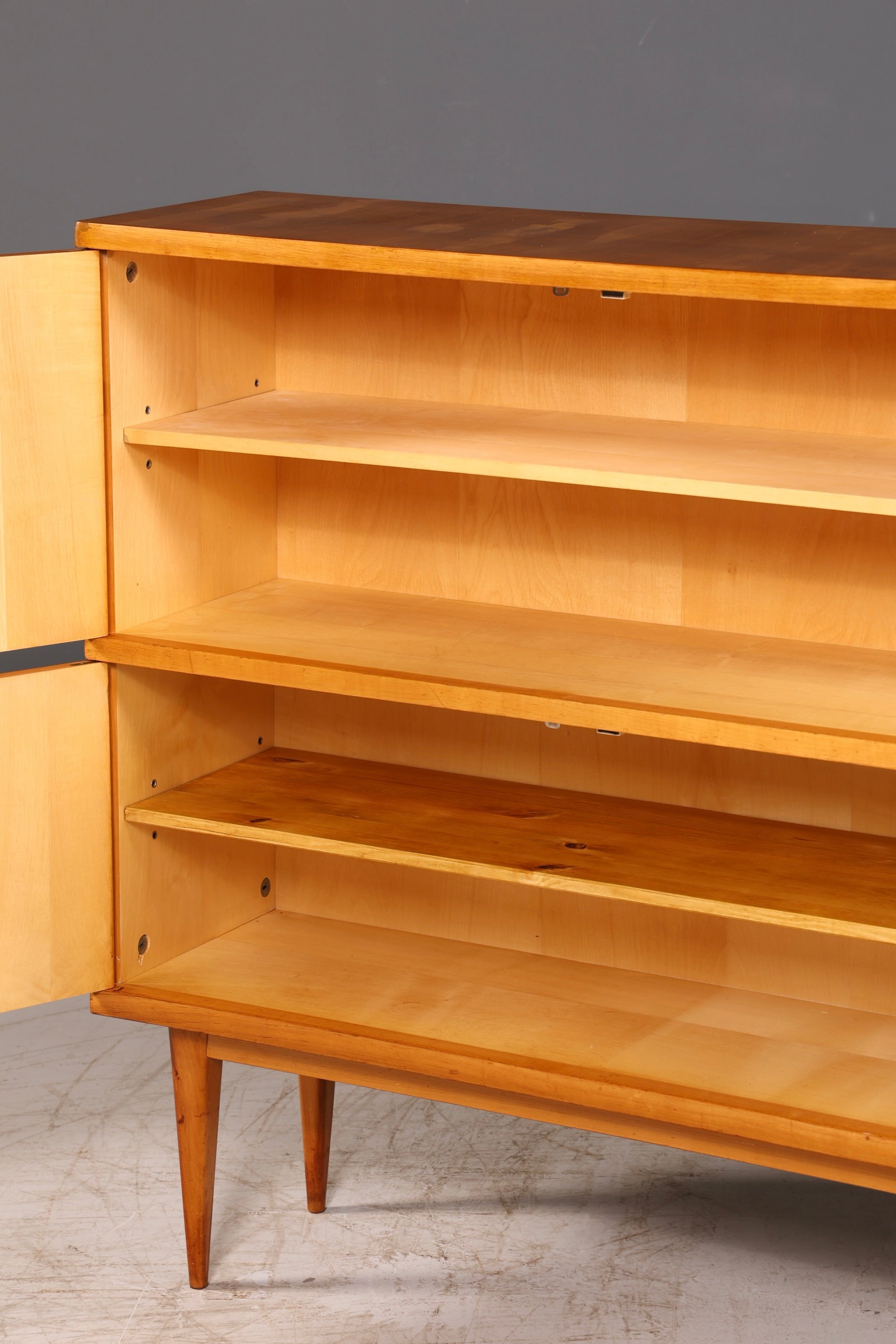Stunning XXL Mid-Century Sideboard Retro Highboard 1960s Cabinet Sideboard Dresser solid wood