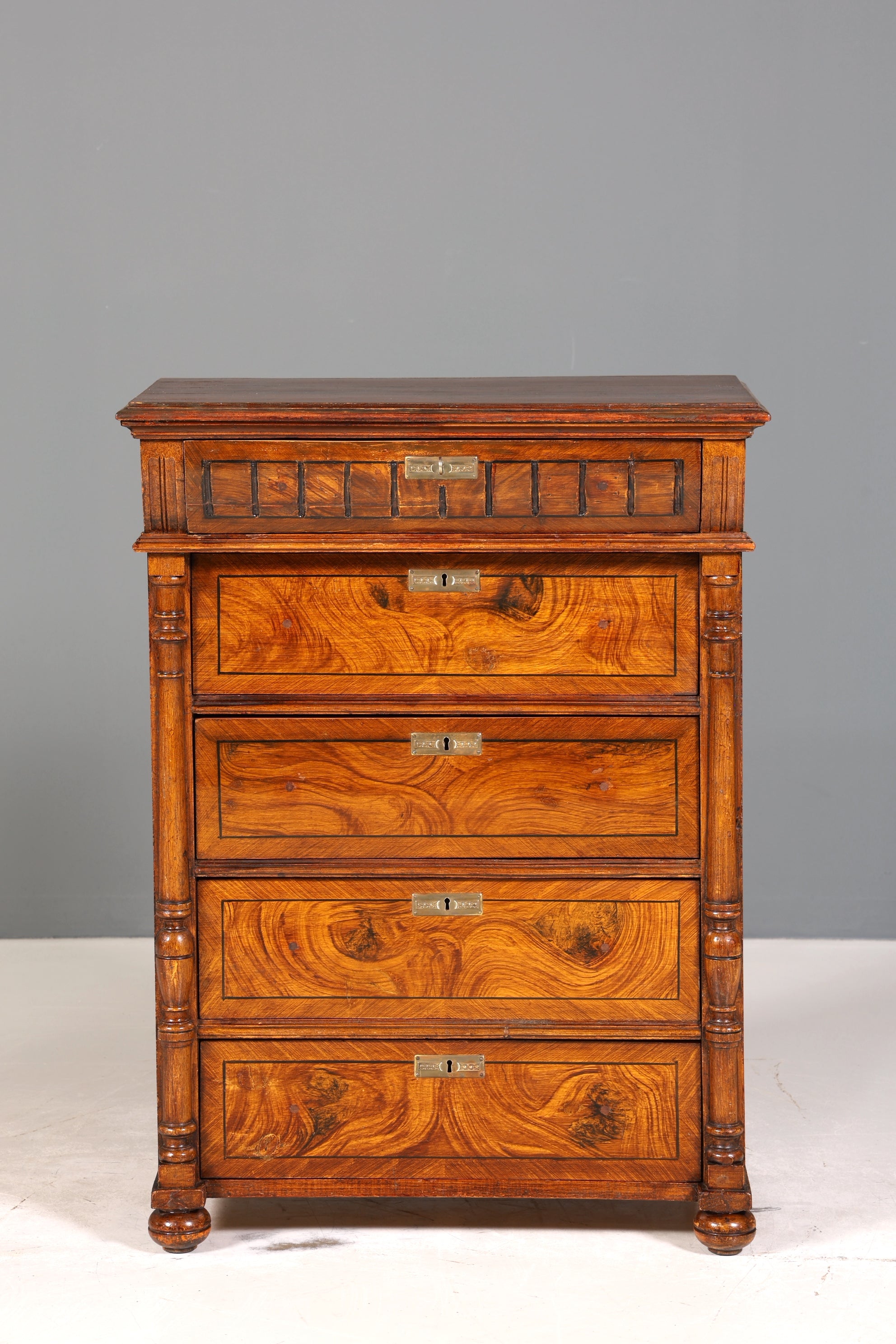Wunderschönes Gründerzeit Vertiko Louis Philippe Kommode um 1880 Schubladenkommode