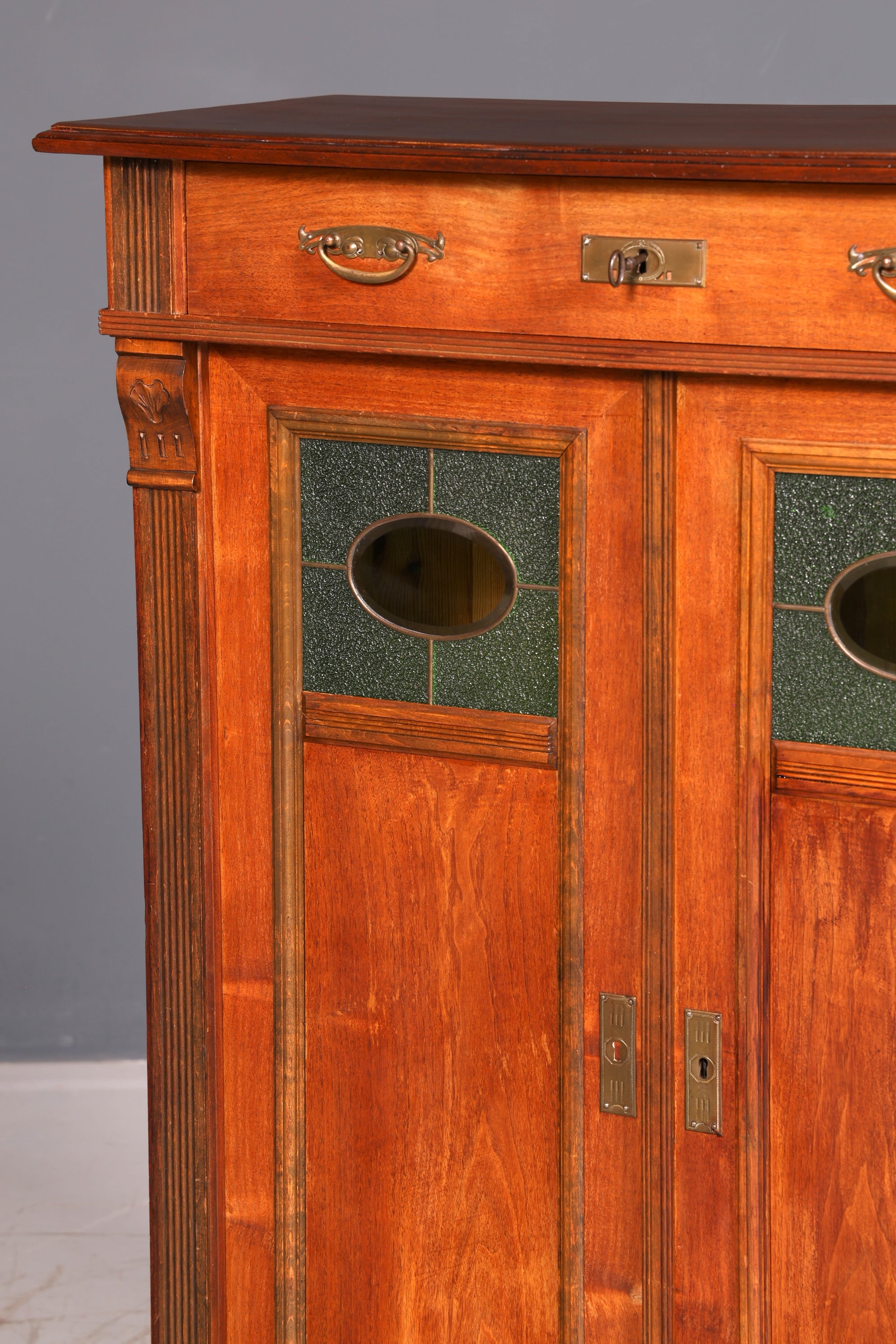 Traumhaftes Jugendstil Vertiko Gründerzeit Schrank Antik Highboard Kommode Buffet Vintage