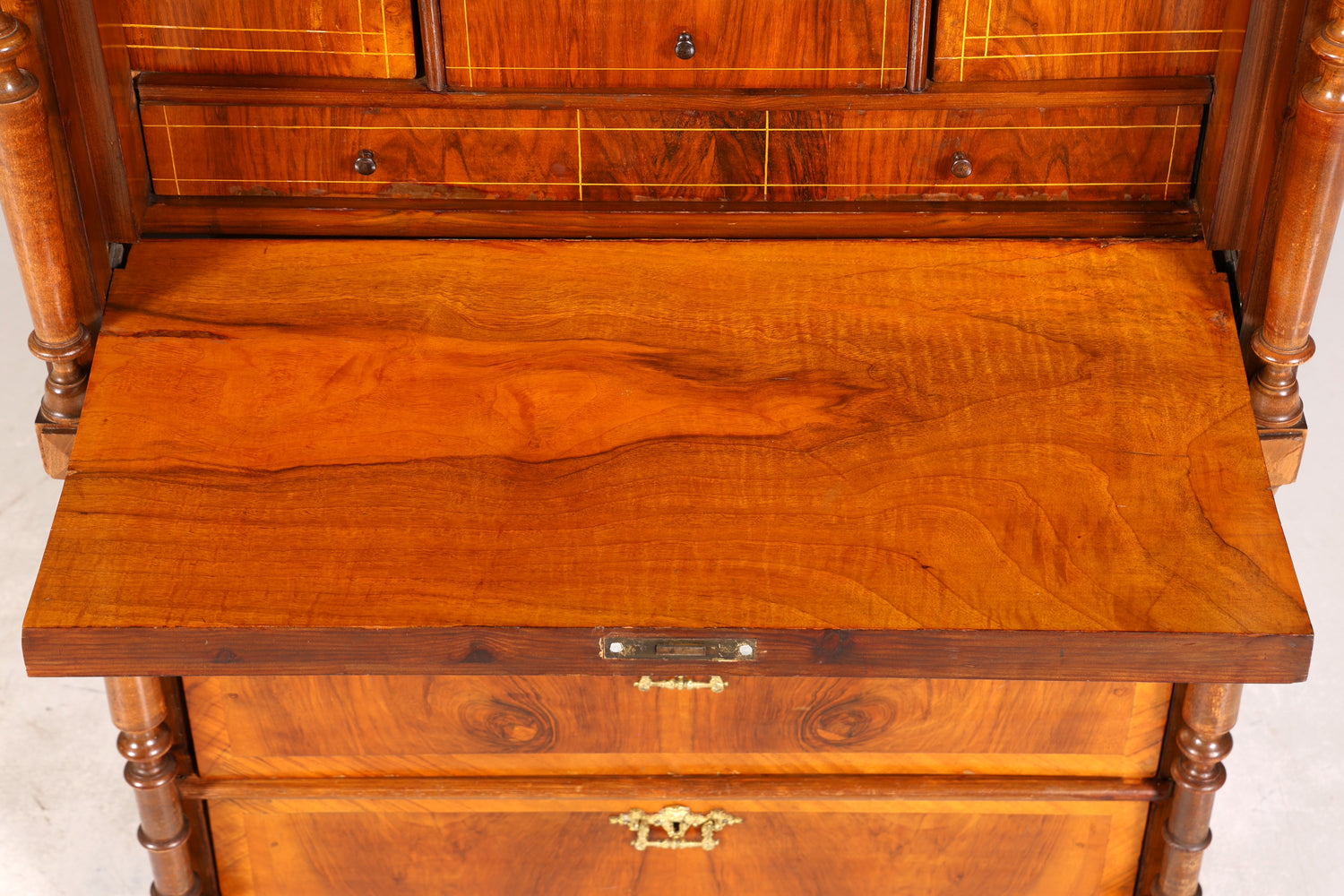 Edler Gründerzeit Sekretär Vertiko Highboard Louis Philippe Kommode um 1880