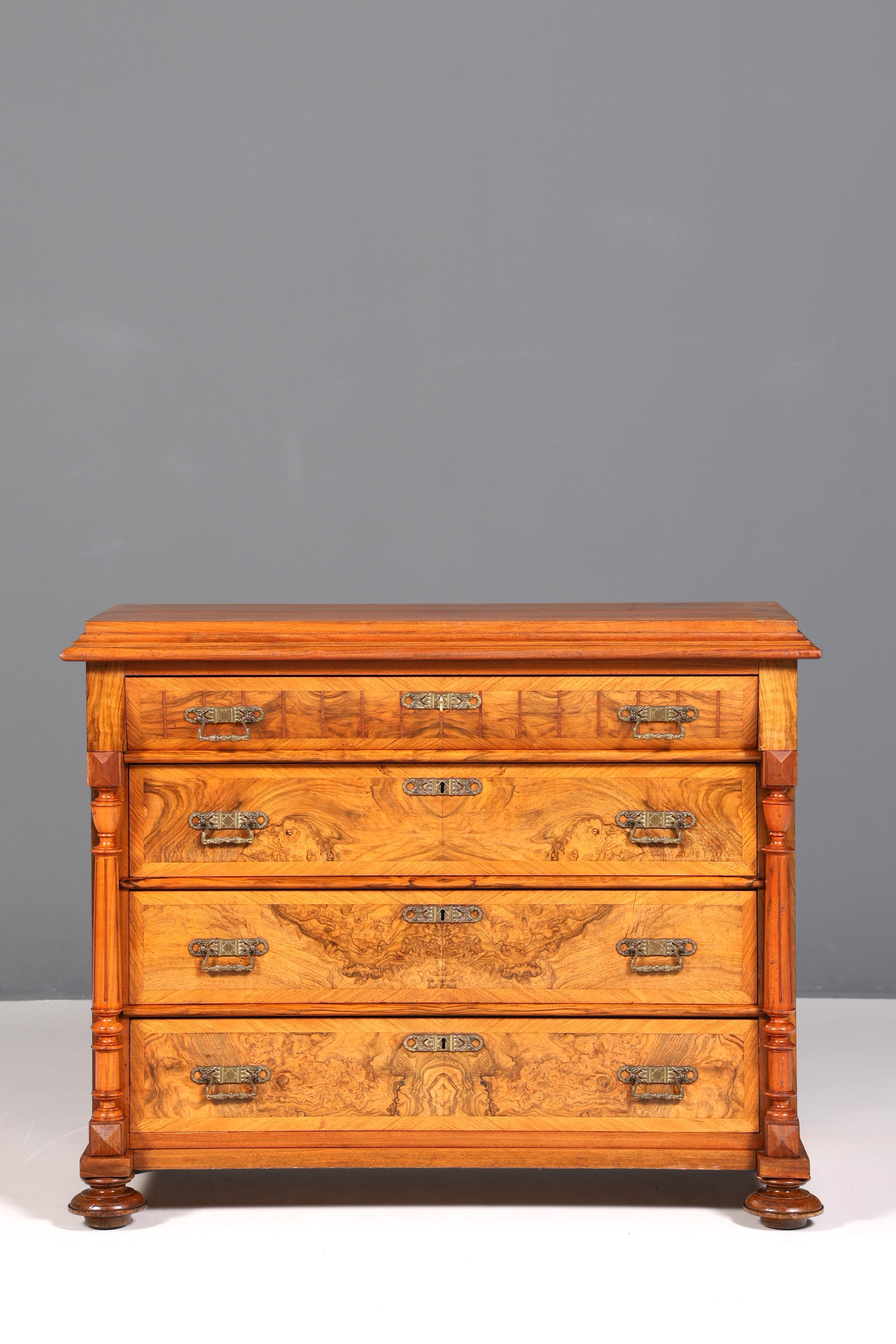 F191 Finish cm Wunderschöne Gründerzeit Kommode Jugendstil Antik Sideboard Schubladenkommode Wäschekommode