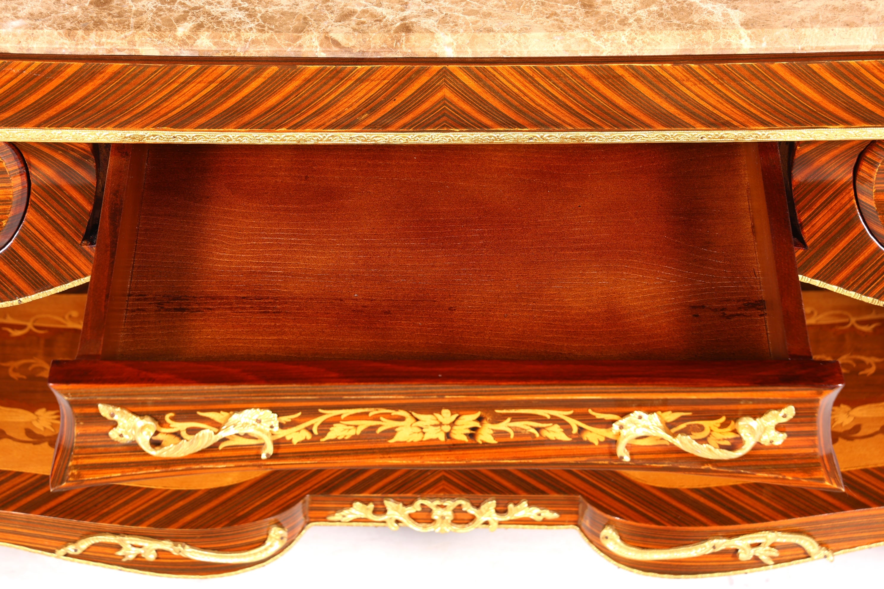 Traumhafte Barock Stil Konsolen Tisch Marmor Antik Stil Intarsien Konsole