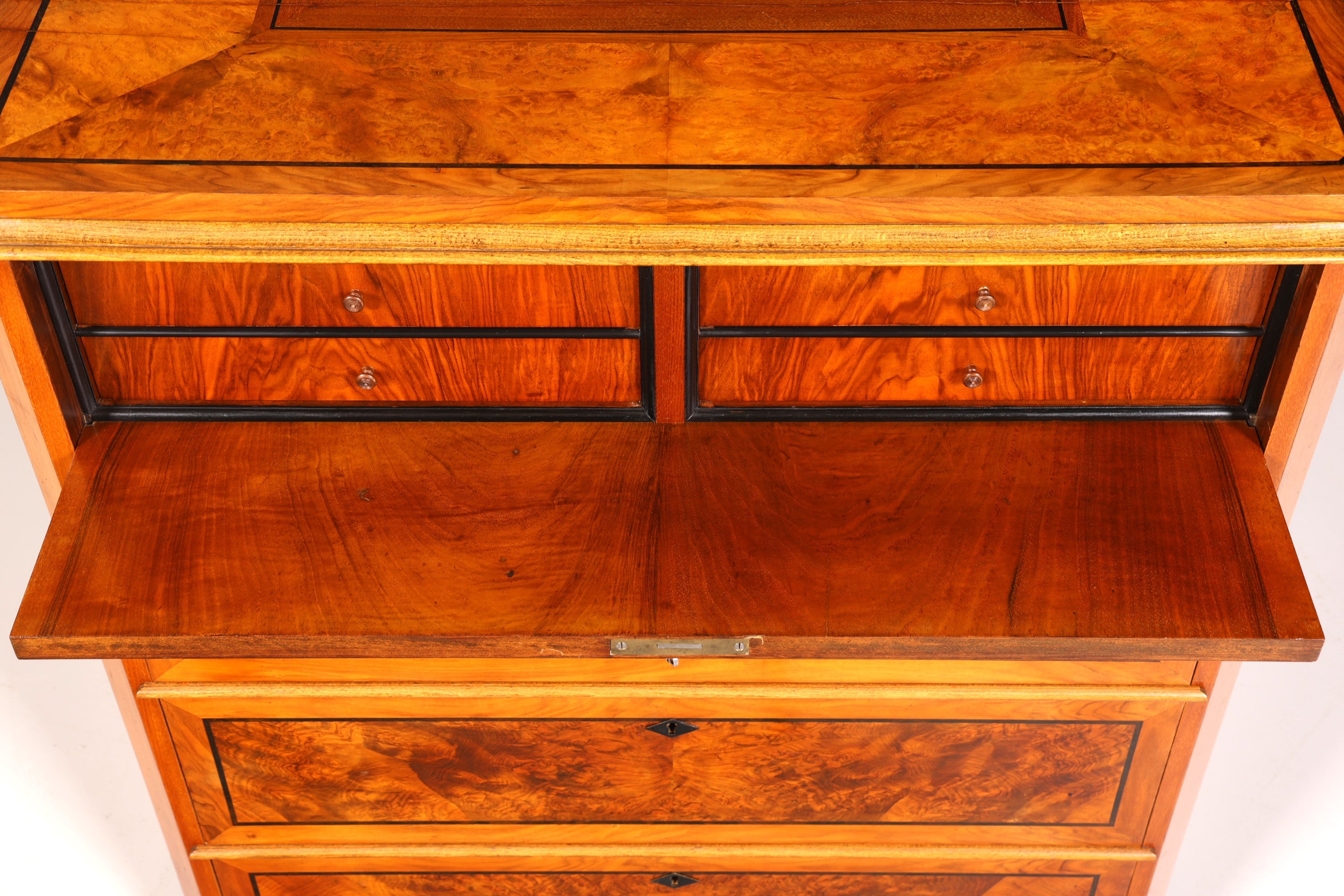 Wunderschöner Biedermeier Sekretär Antik Kommode Louis Philippe Office Schreibkommode