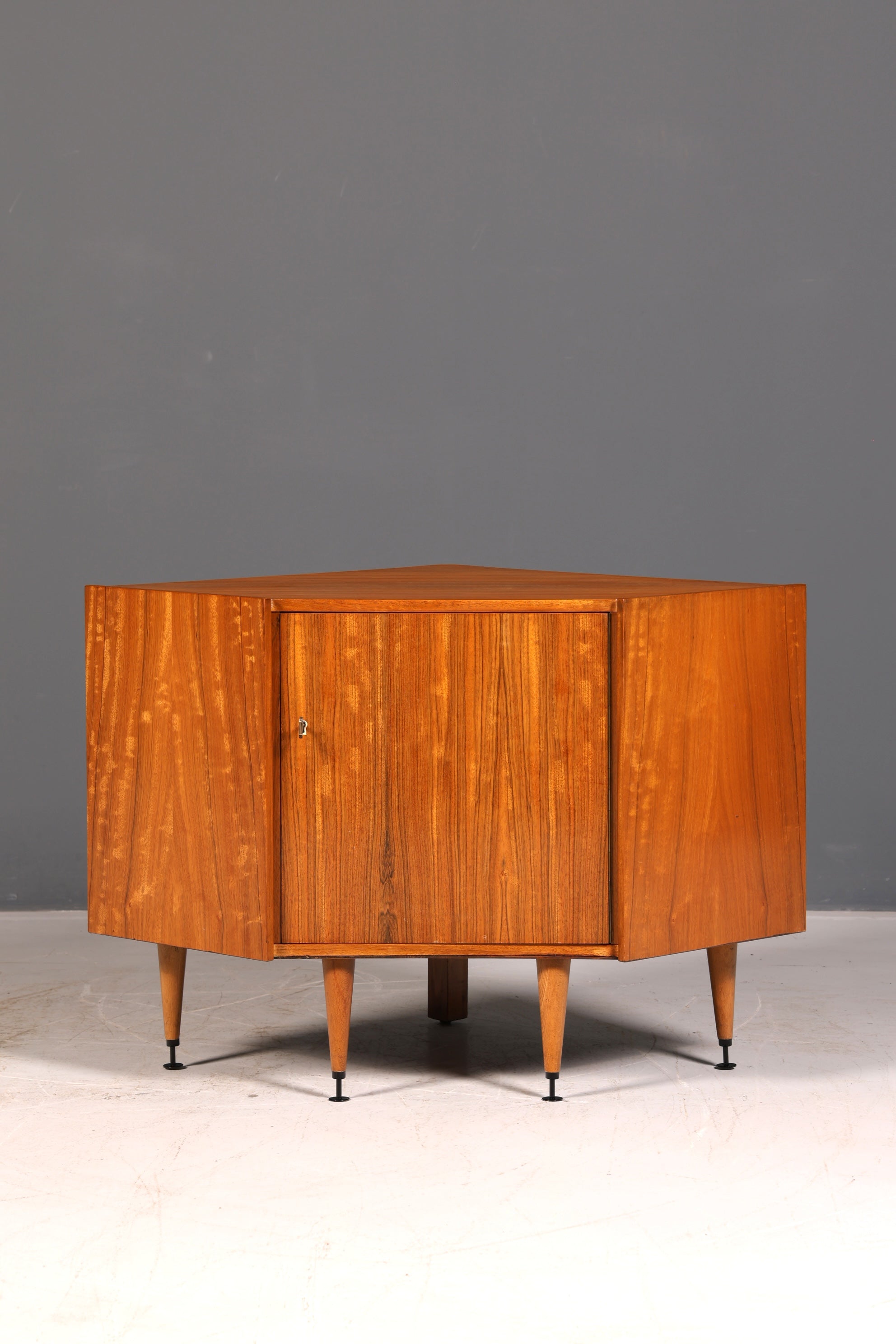 Beautiful Mid-Century Corner Cabinet Vintage Cabinet Corner Cabinet 1960s Solid Wood