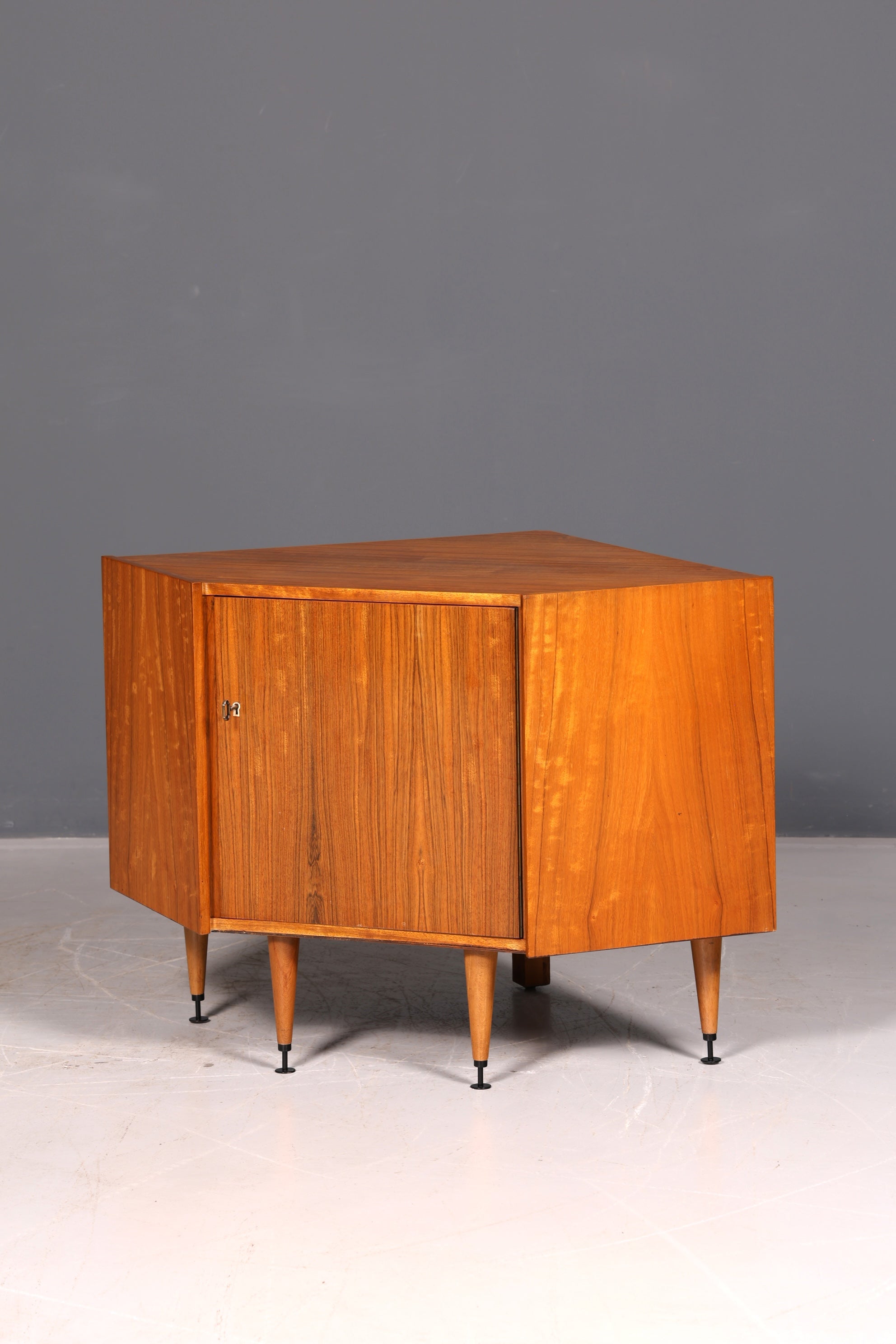Beautiful Mid-Century Corner Cabinet Vintage Cabinet Corner Cabinet 1960s Solid Wood