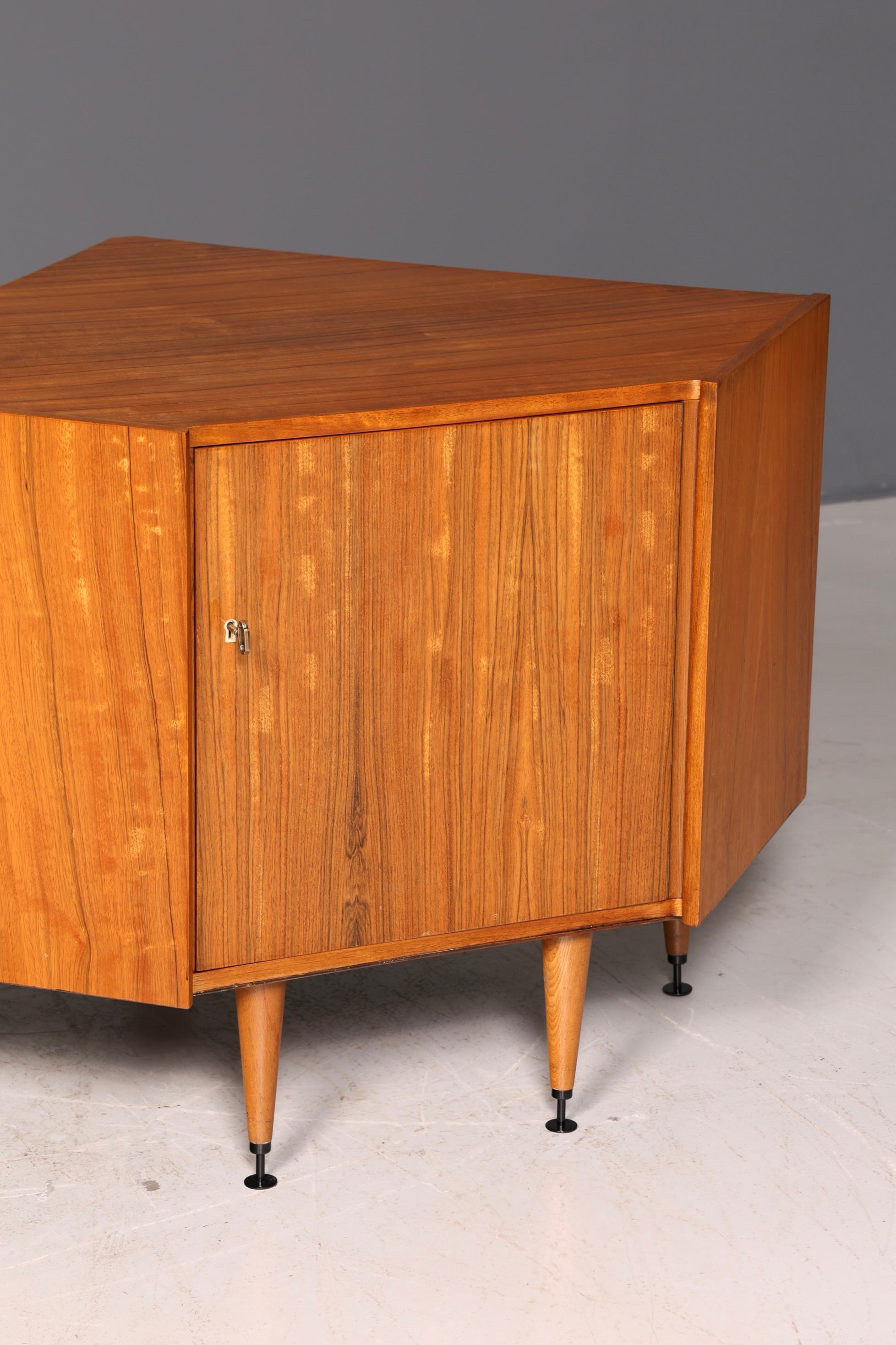 Beautiful Mid-Century Corner Cabinet Vintage Cabinet Corner Cabinet 1960s Solid Wood