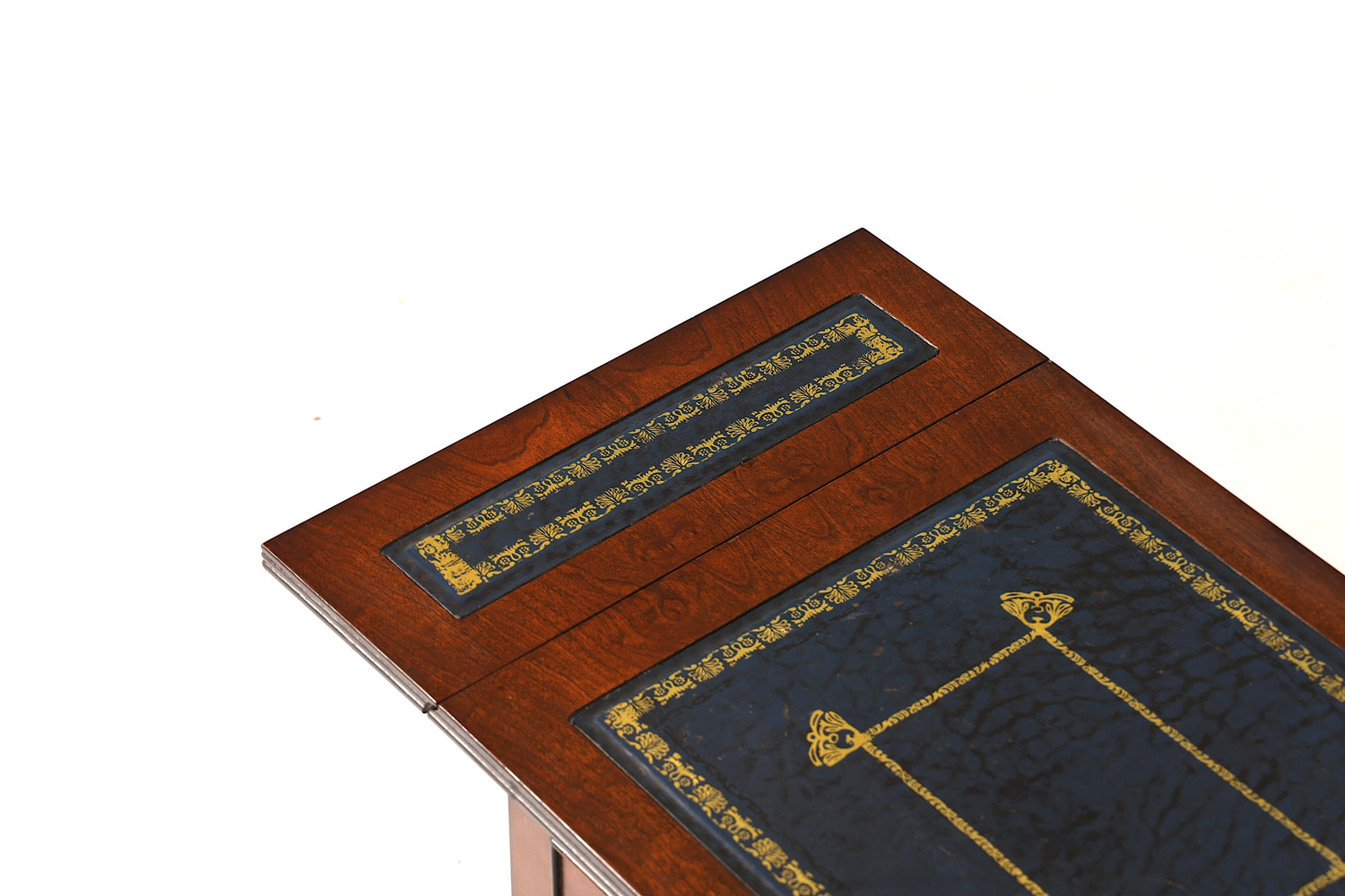 Wunderschöner Englischer Tisch Mahagoni Klapptisch Beistelltisch Englisch echt Leder Antik 60s Ablage