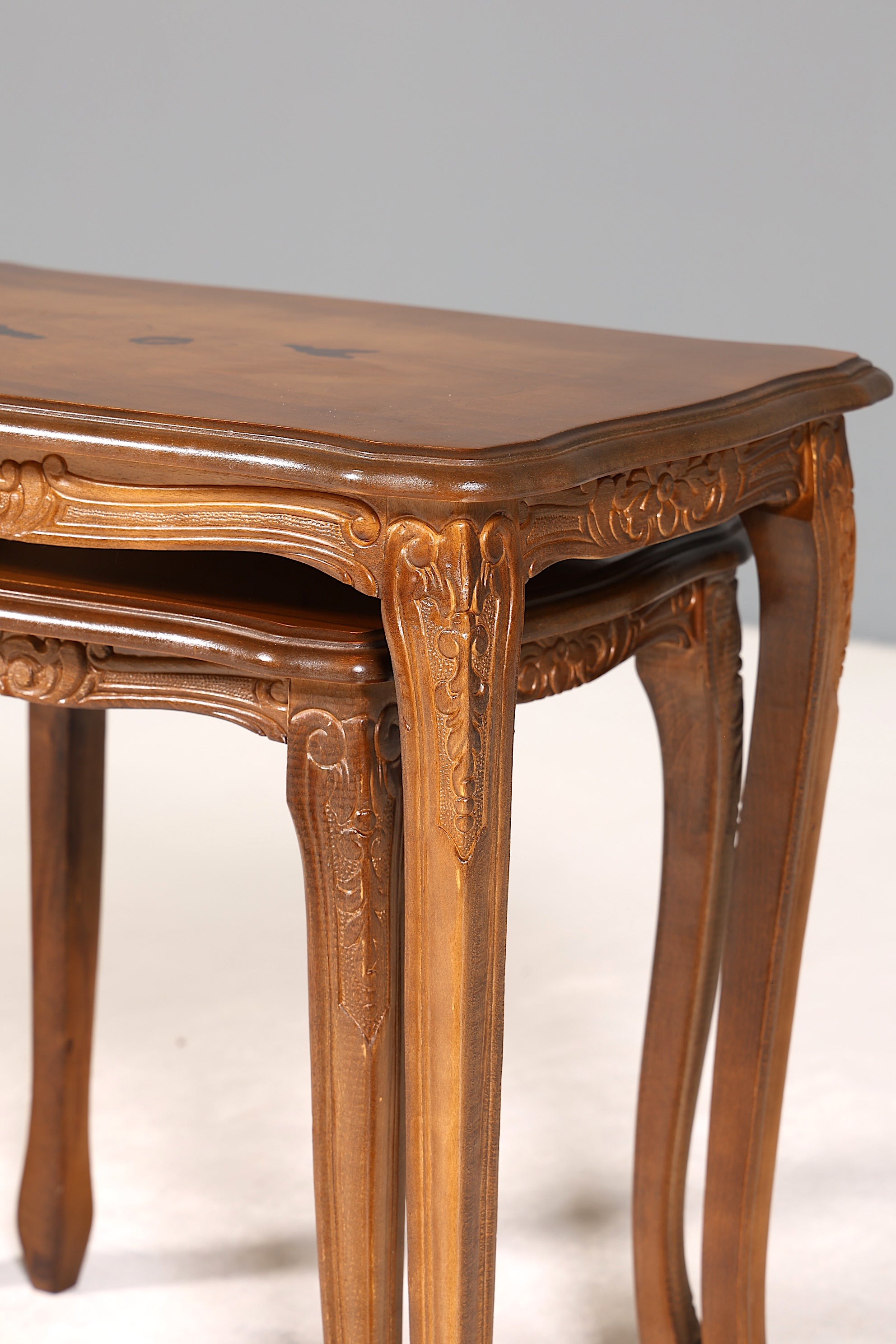 Wunderschönes Chippendale 2er Satz Beistelltisch Set Barock Stil Ablagetisch Set Tisch Set