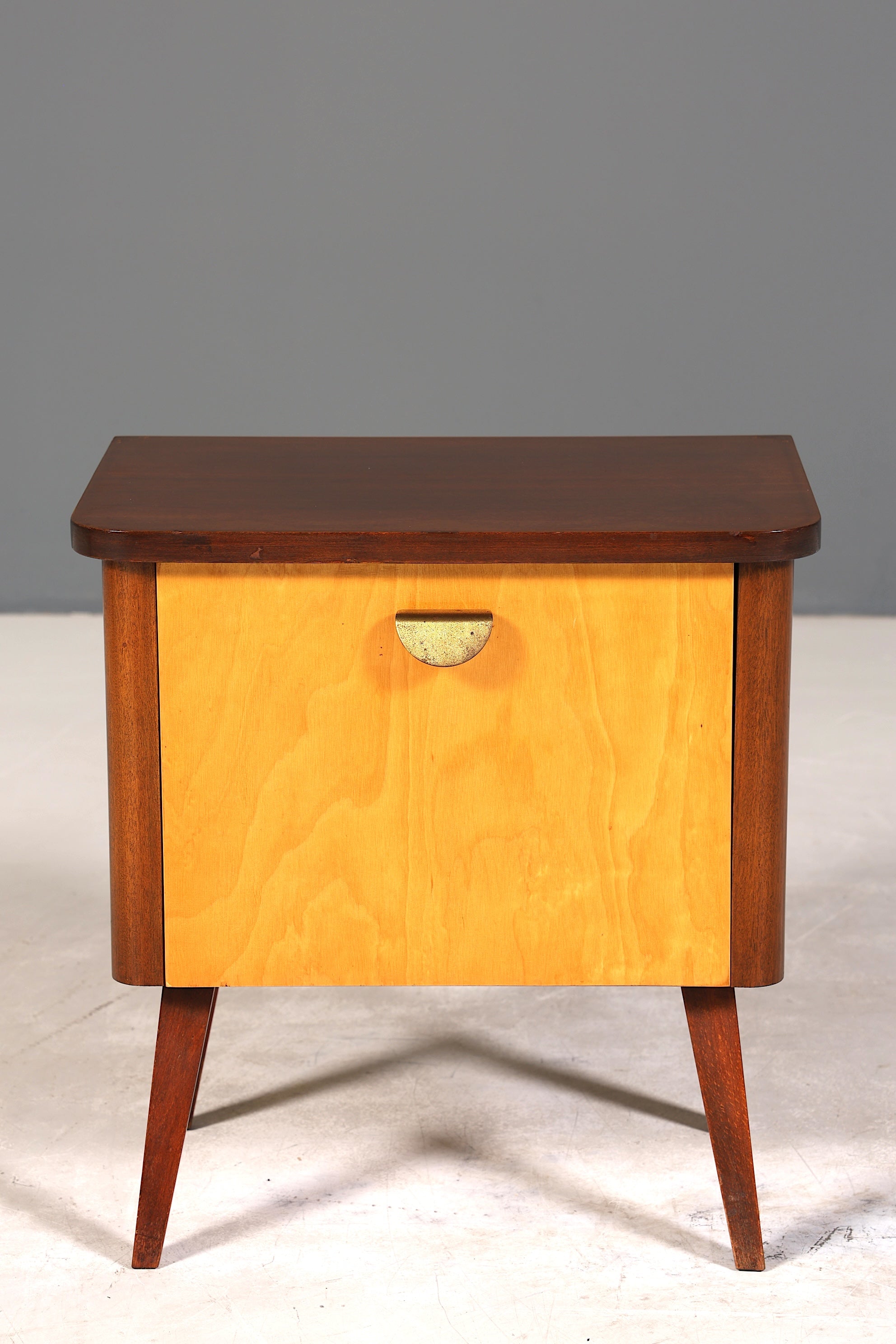 Wunderschöne Mid Century Kommode Vintage Klappschränkchen Retro Nachttisch 2 von 2