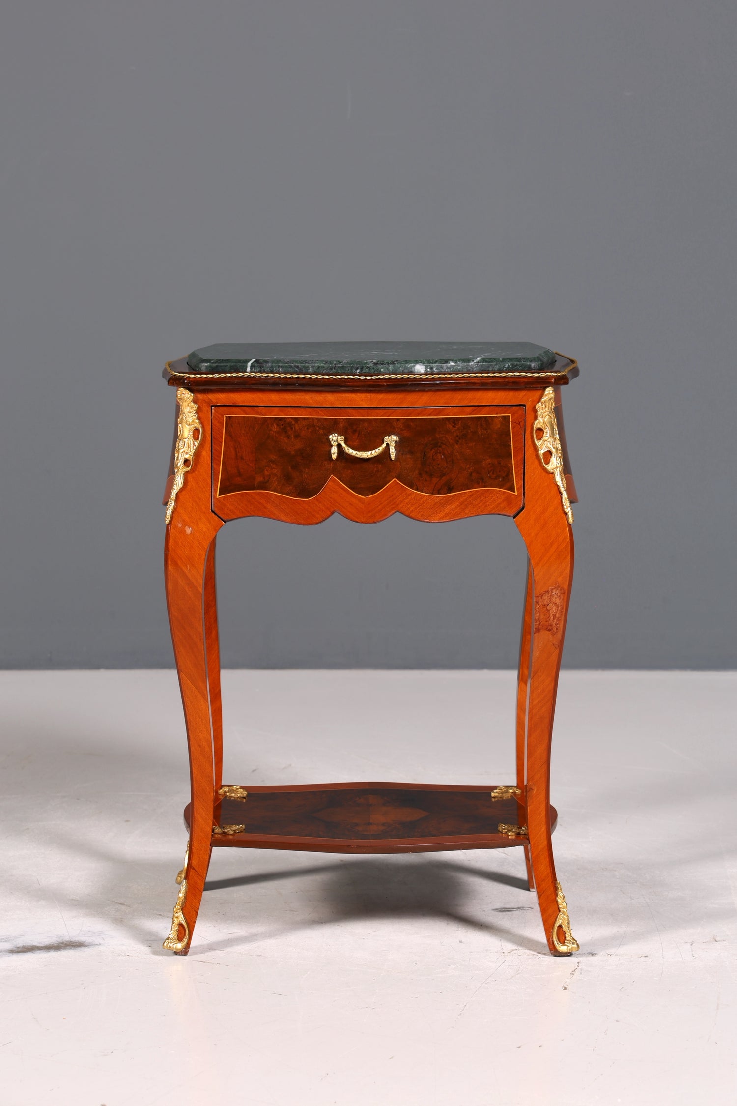 Traumhafter Louis XV Beistelltisch Barock Stil Ablagetisch Marmor Kommode Telefontisch