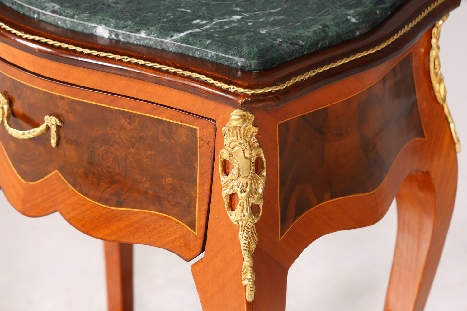 Traumhafter Louis XV Beistelltisch Barock Stil Ablagetisch Marmor Kommode Telefontisch