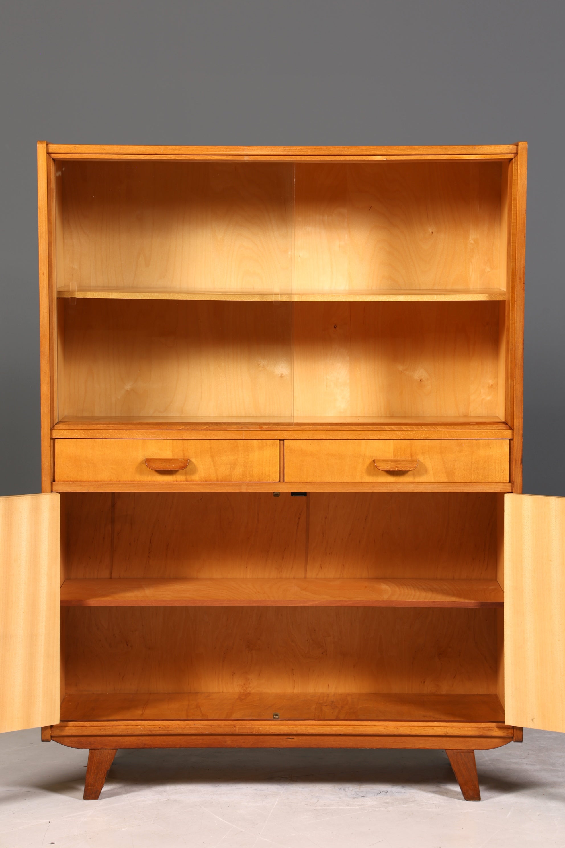 Traumhafter Mid Century Schrank Retro Vitrine 60s Highboard Kommode Bücherregal Vintage Regal