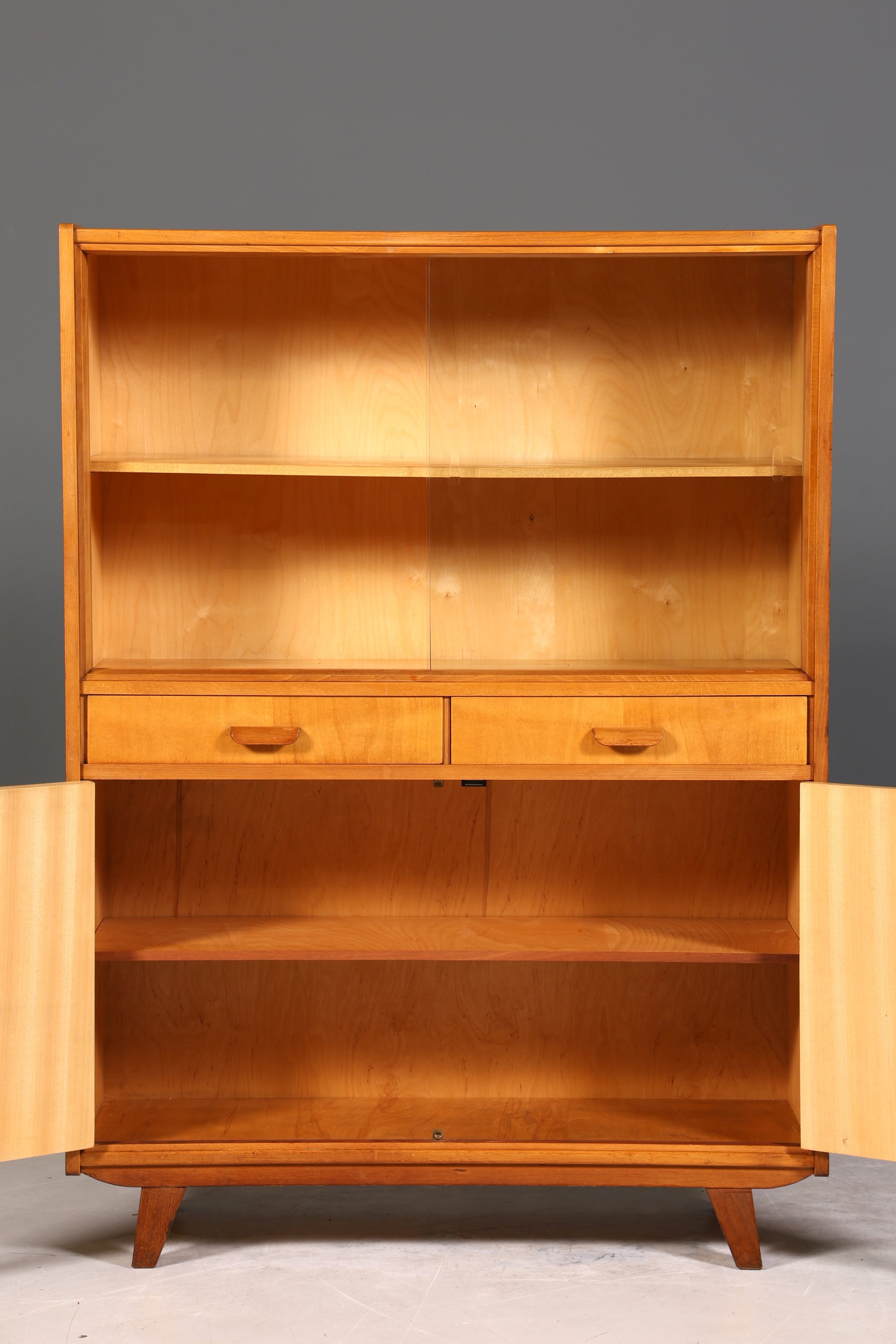 Traumhafter Mid Century Schrank Retro Vitrine 60s Highboard Kommode Bücherregal Vintage Regal
