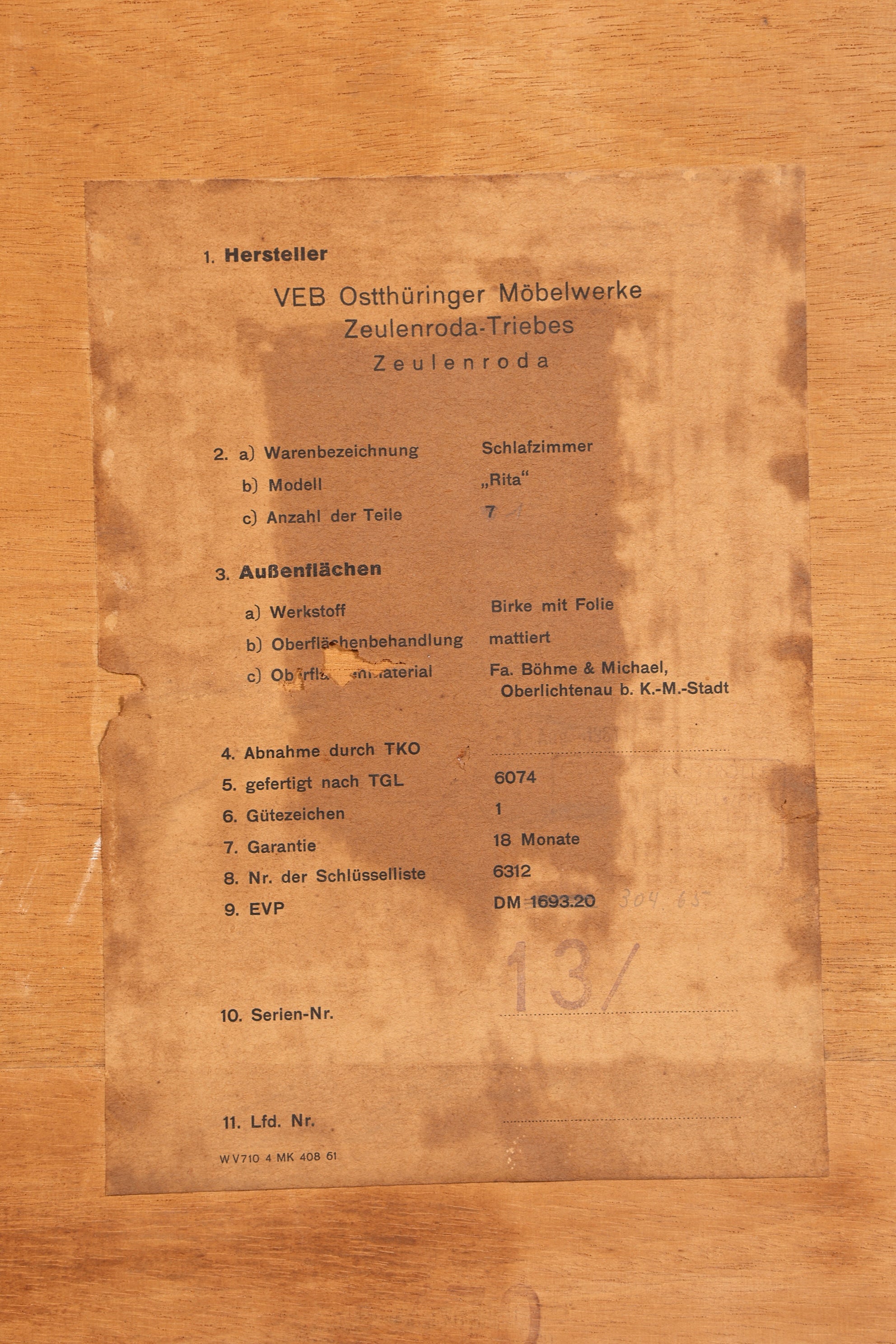 Traumhafter Mid Century Kleiderschrank Vintage Schrank Retro Wäscheschrank VEB