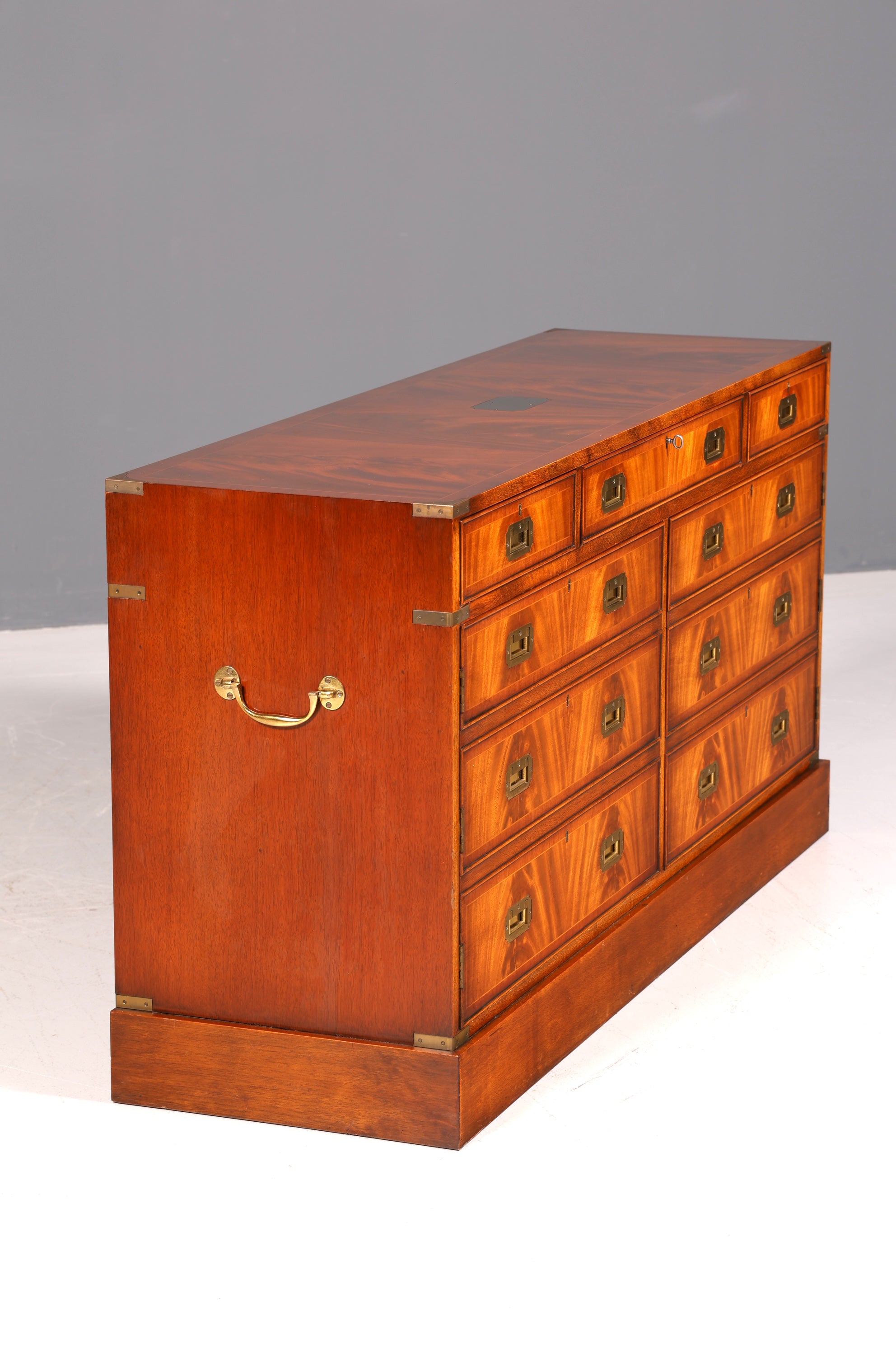 Traumhaftes Maritim Sideboard Englische Schiffs Kommode Englisch Antik Schrank Military Chest