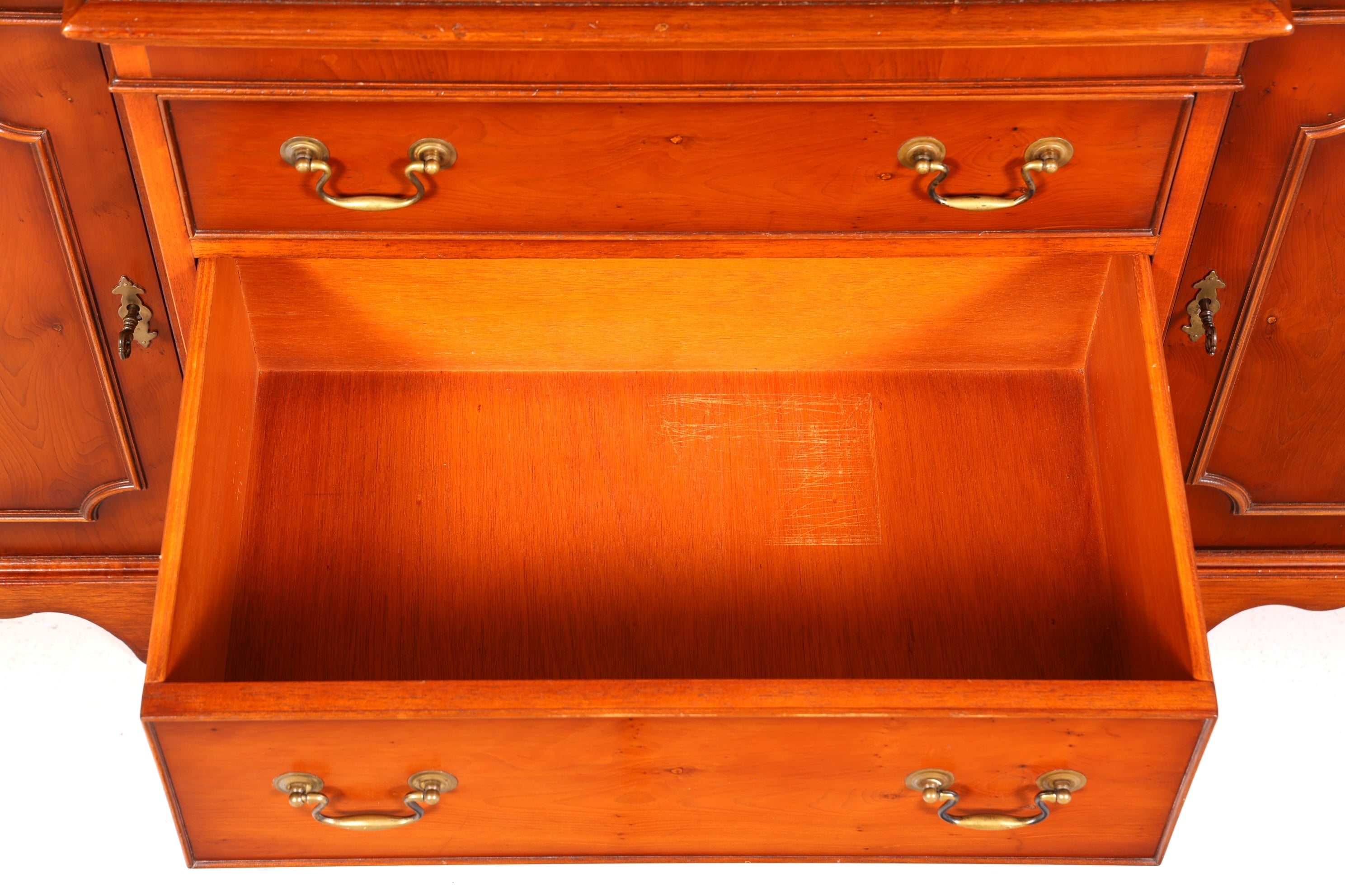 Wunderschöne Englische Vitrine Bücherschrank Buffet Antik Stil Englisch Eibe Glasvitrine Bibliothek