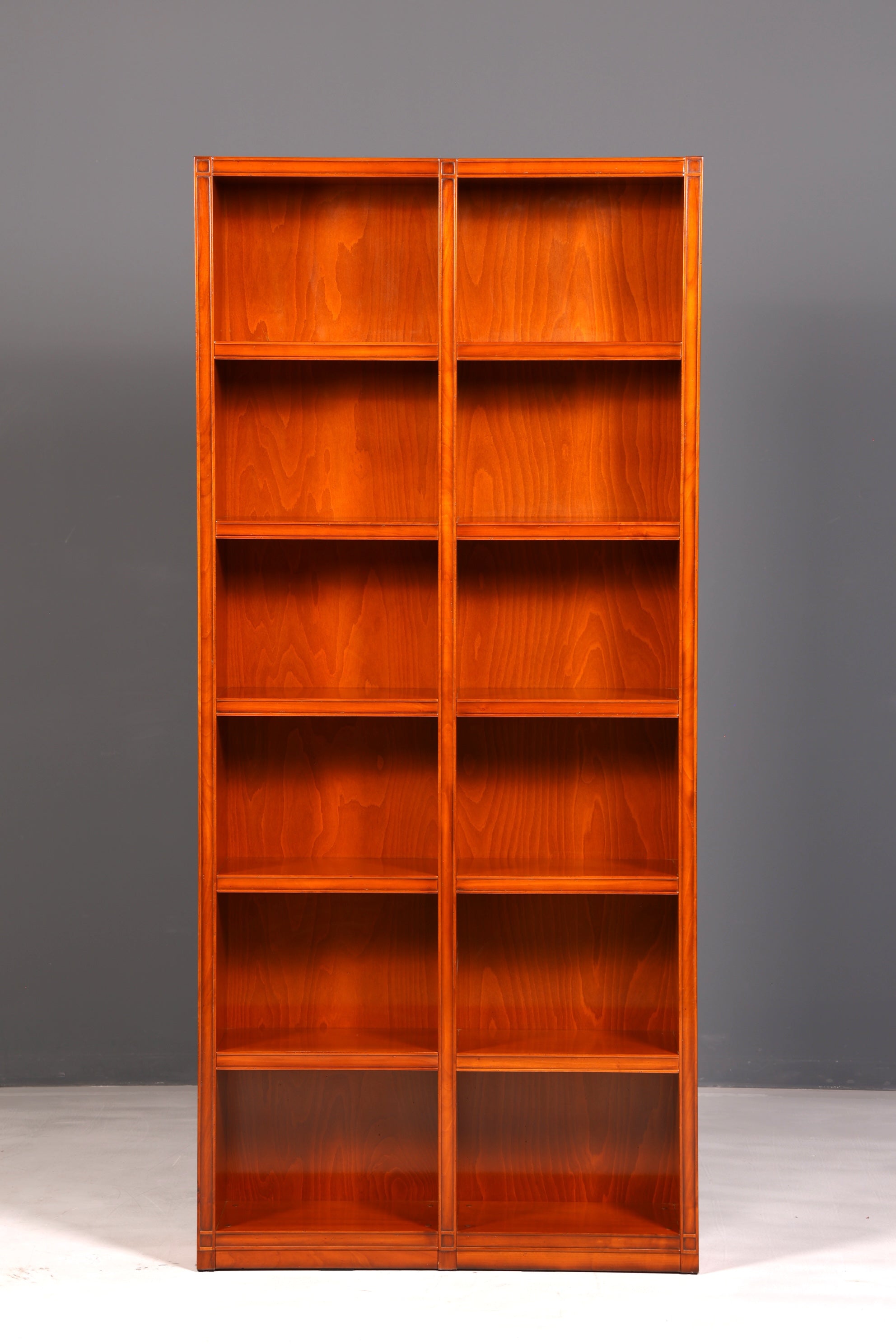 Beautiful XXL English Yew Bookcase Antique Shelving Unit Freestanding Bookcase Bookshelf Book Storage Solid Wood