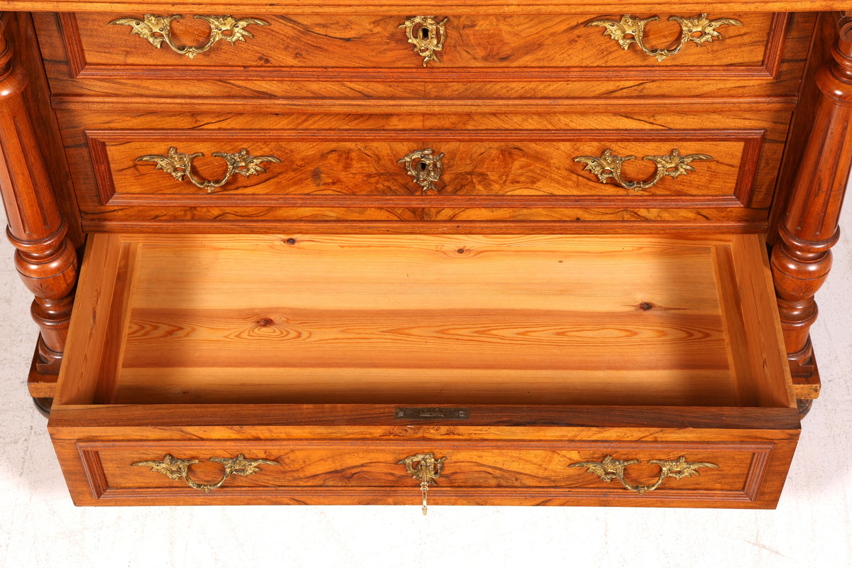Elegant Gründerzeit Dresser Louis Philippe Antique Sideboard Drawer Dresser Laundry Dresser circa 1890