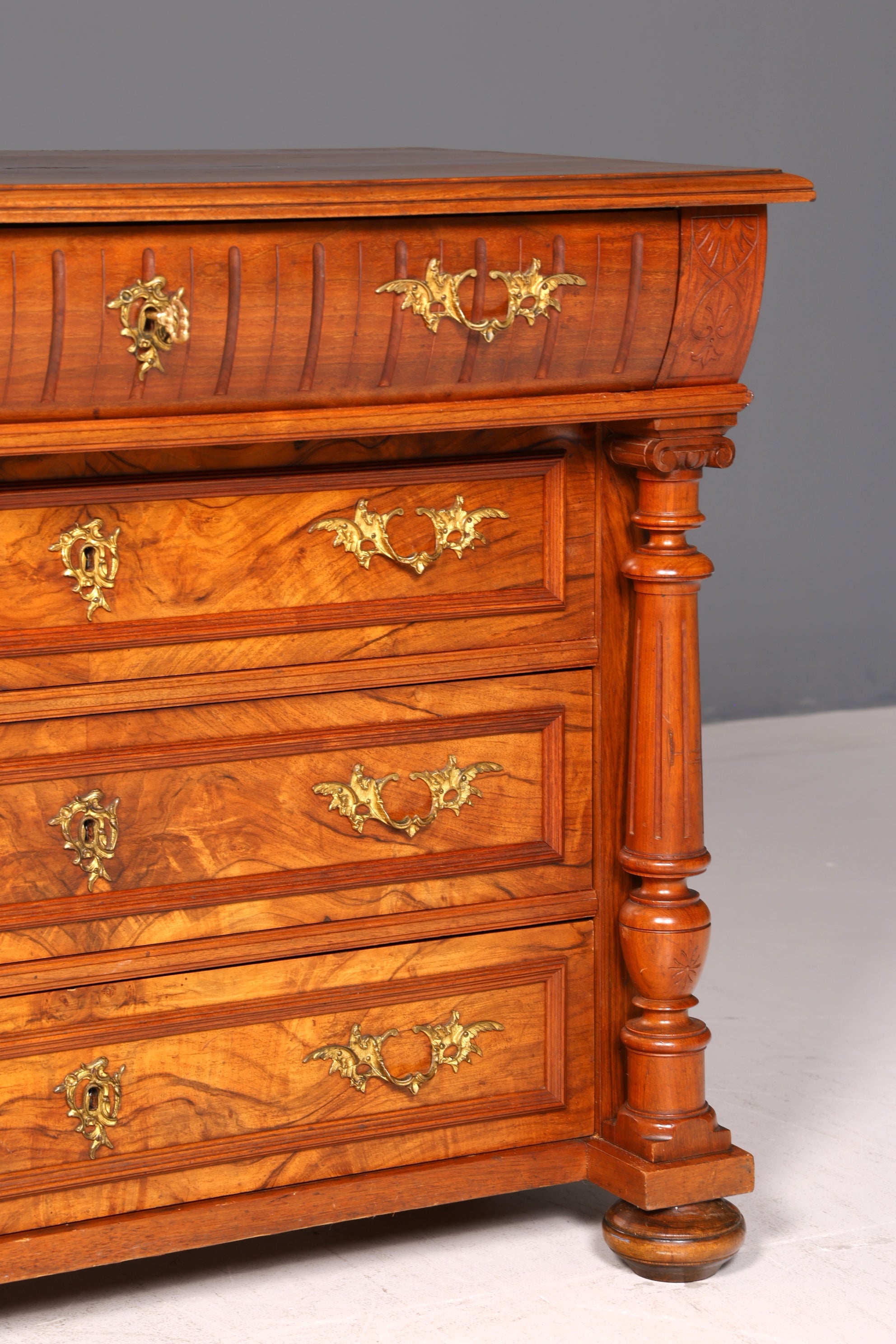 Edle Gründerzeit Kommode Louis Philippe Antik Sideboard Schubladenkommode Wäschekommode um 1890