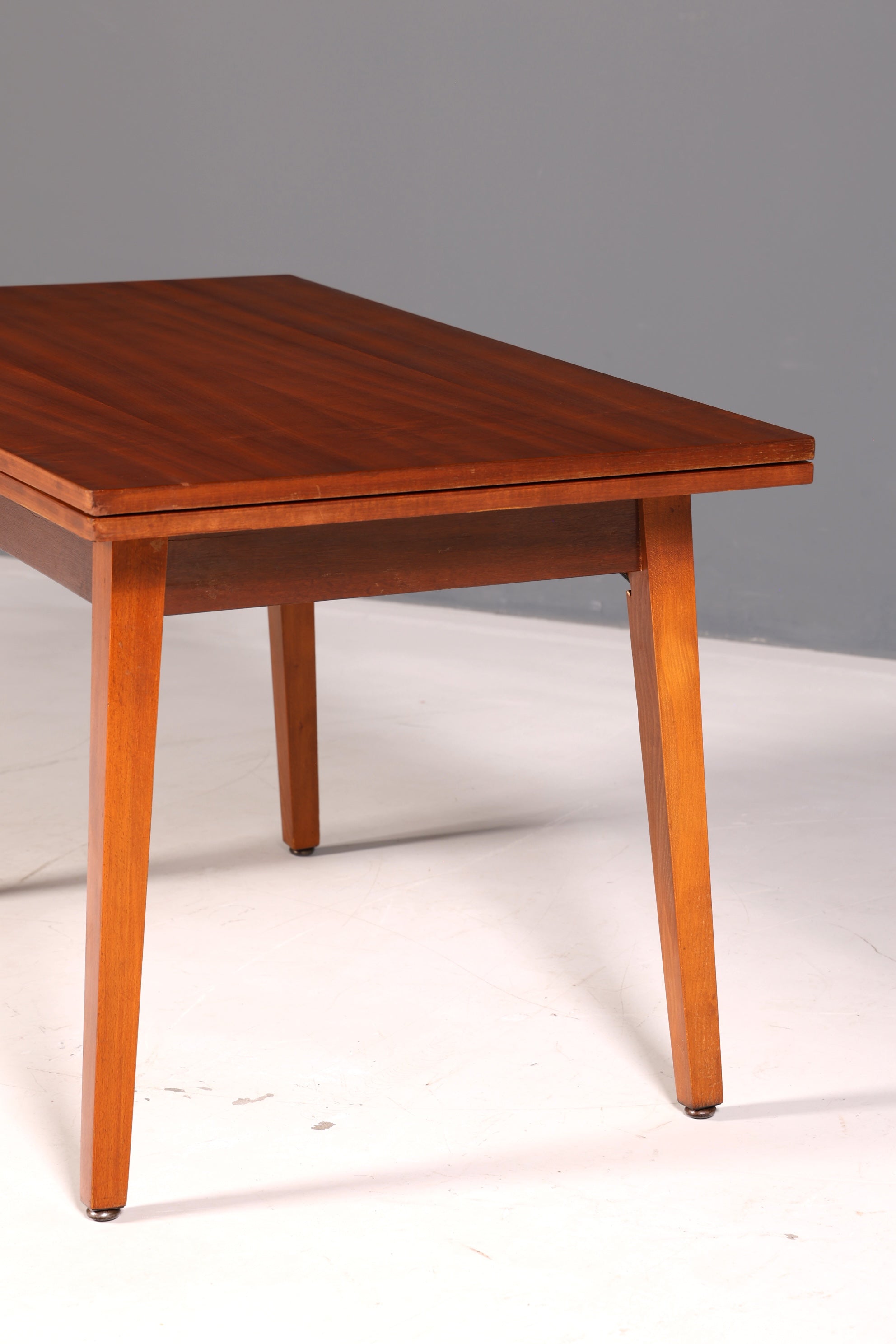 Beautiful mid-century kitchen table, vintage extendable height-adjustable dining table, 1960s wood