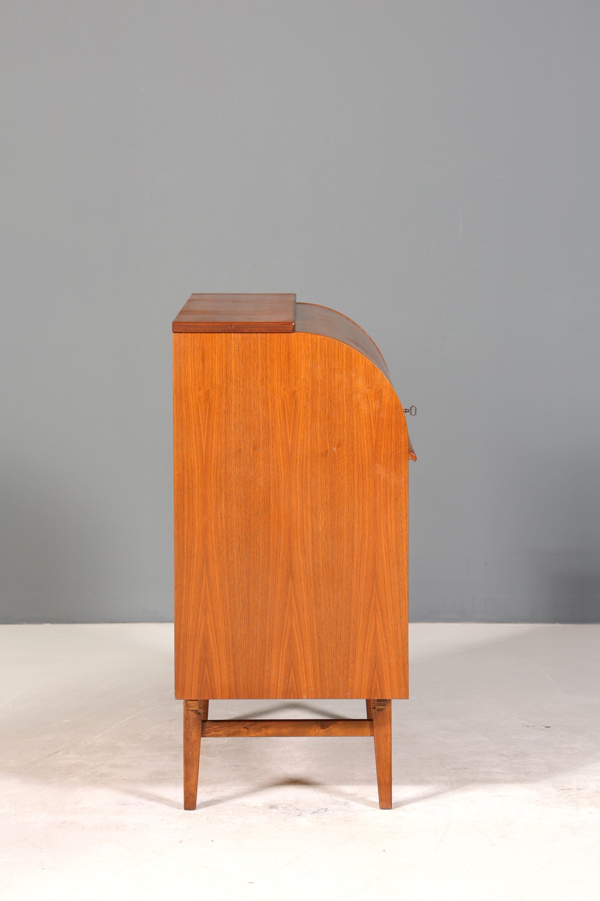 Wunderschöner Mid Century Rollladen Sekretär Danish Design echt Holz Schreibkommode 60er Jahre
