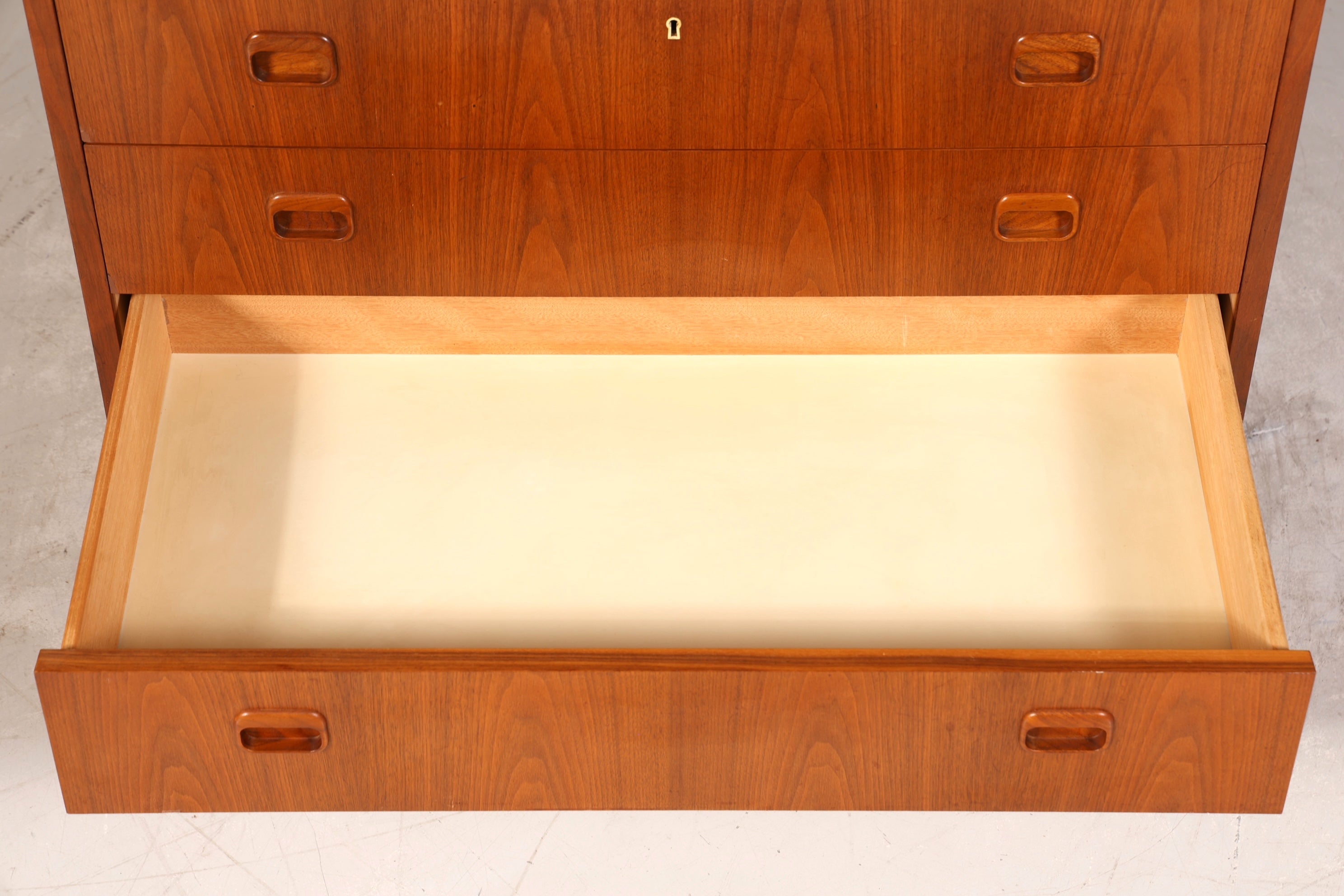 Wunderschöner Mid Century Rollladen Sekretär Danish Design echt Holz Schreibkommode 60er Jahre
